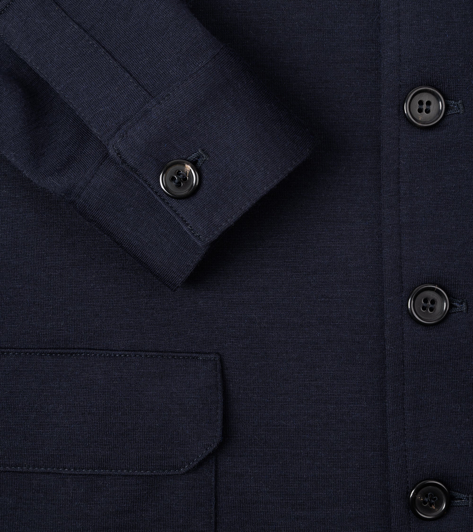 Justo Gimeno Wool Knit Teba Jacket: Navy