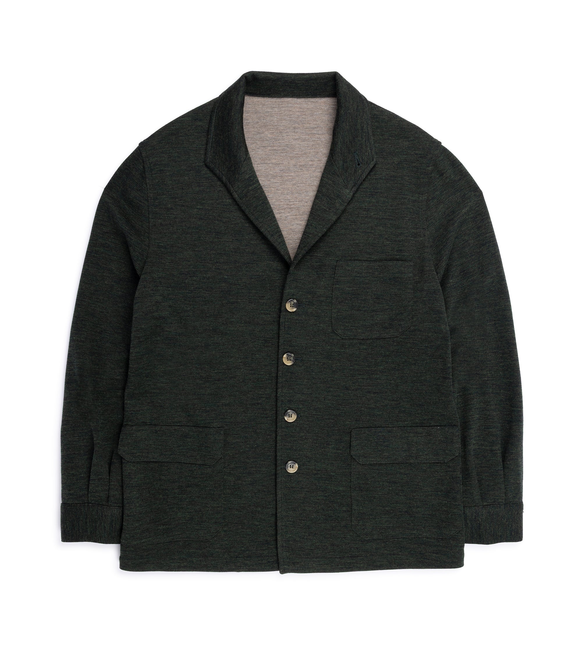 Justo Gimeno Wool Knit Teba Jacket: Olive