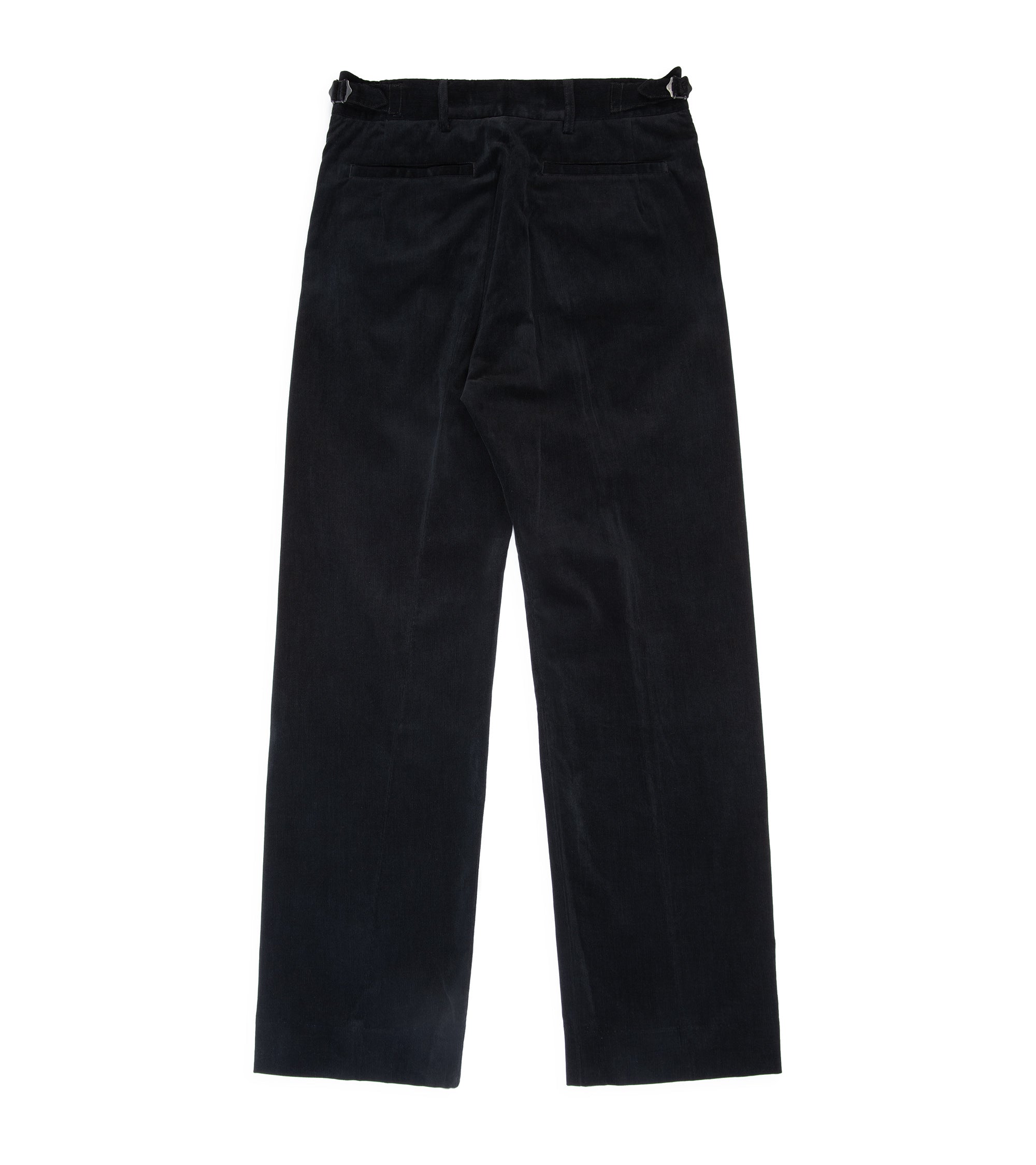 Kaptain Sunshine Corduroy Scottish Trousers: Dull Black