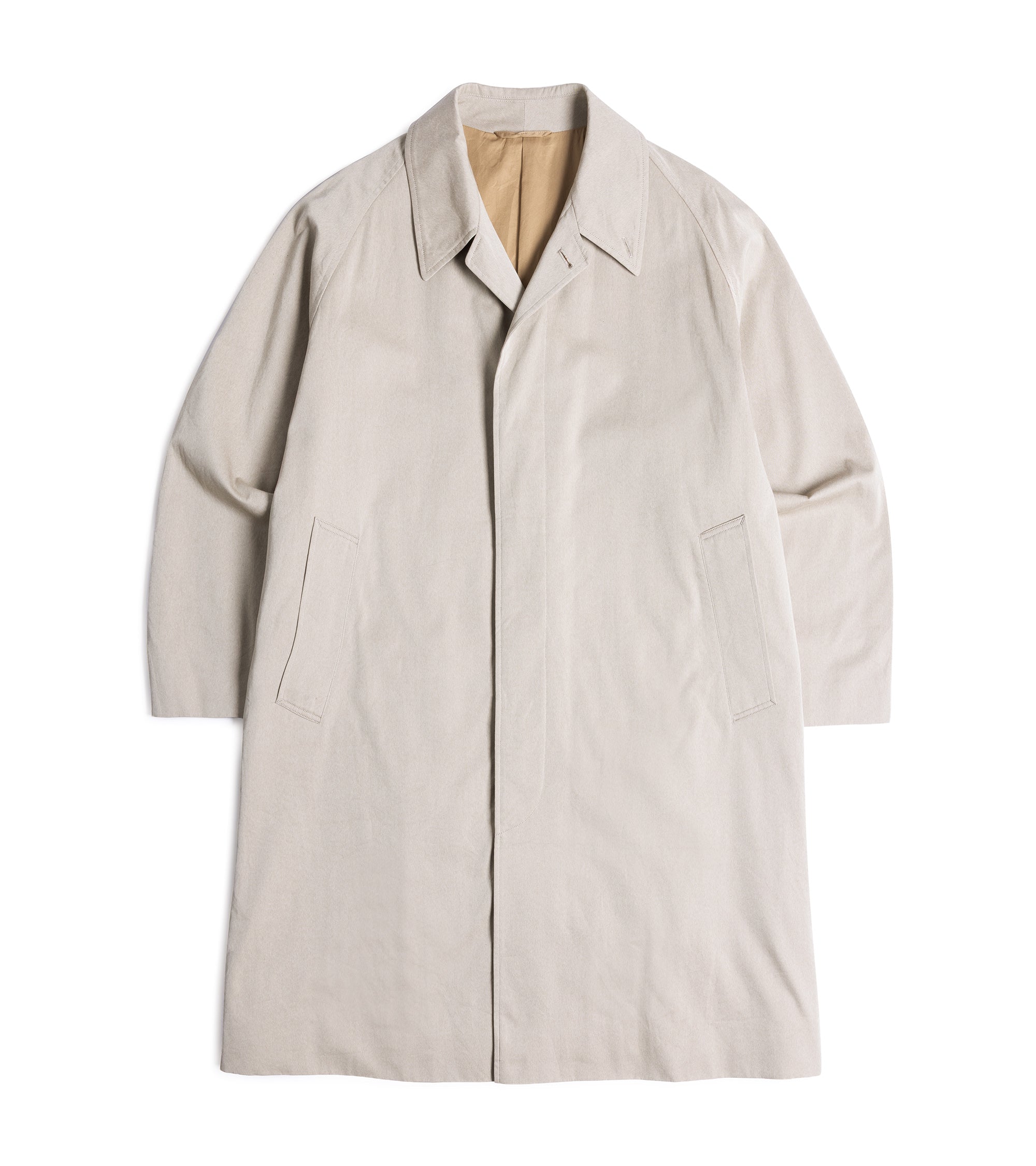 Kaptain Sunshine Cotton Gabardine Walker Coat: Taupe