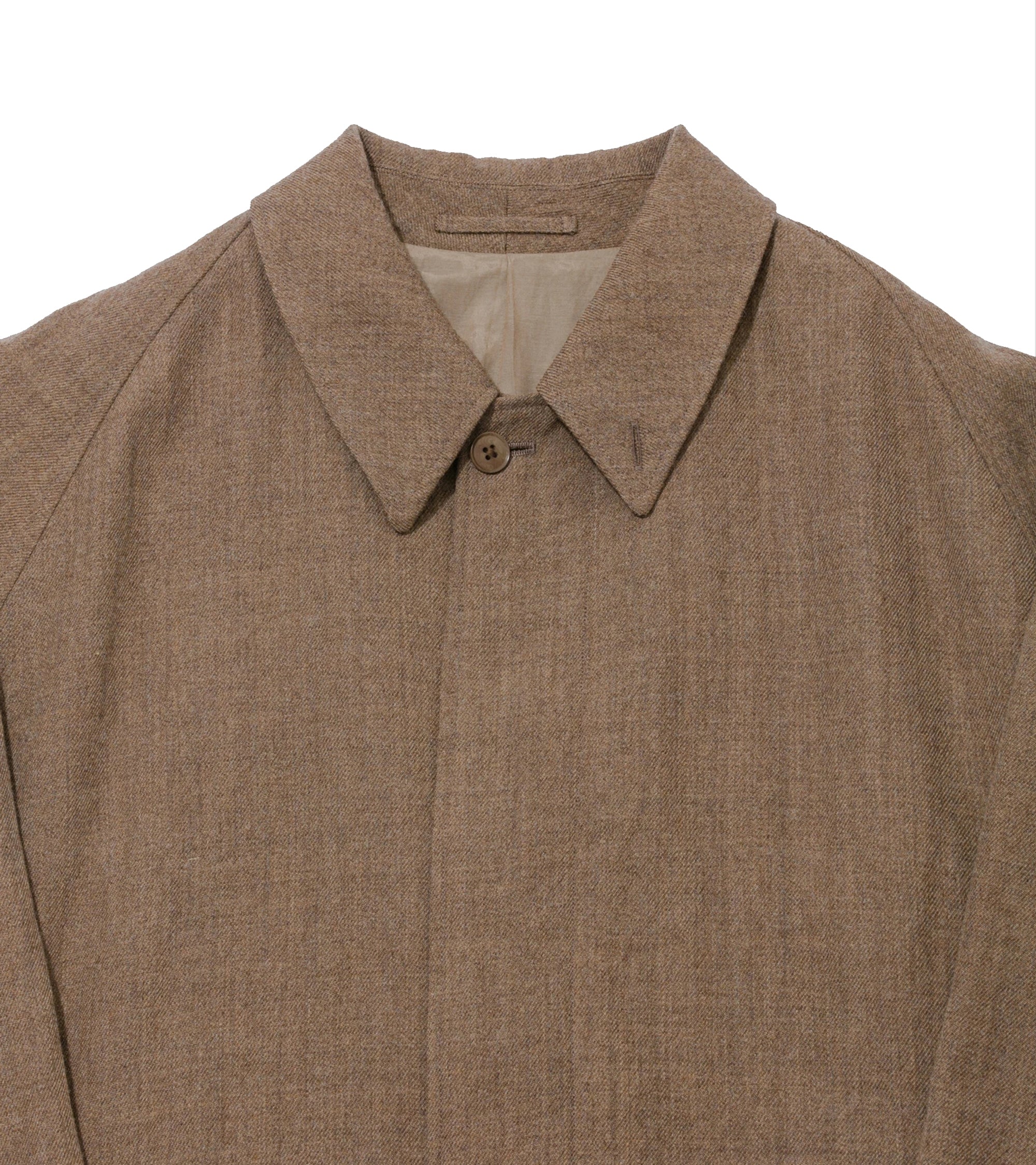 Kaptain Sunshine Washed Wool Serge Walker Coat: Tan