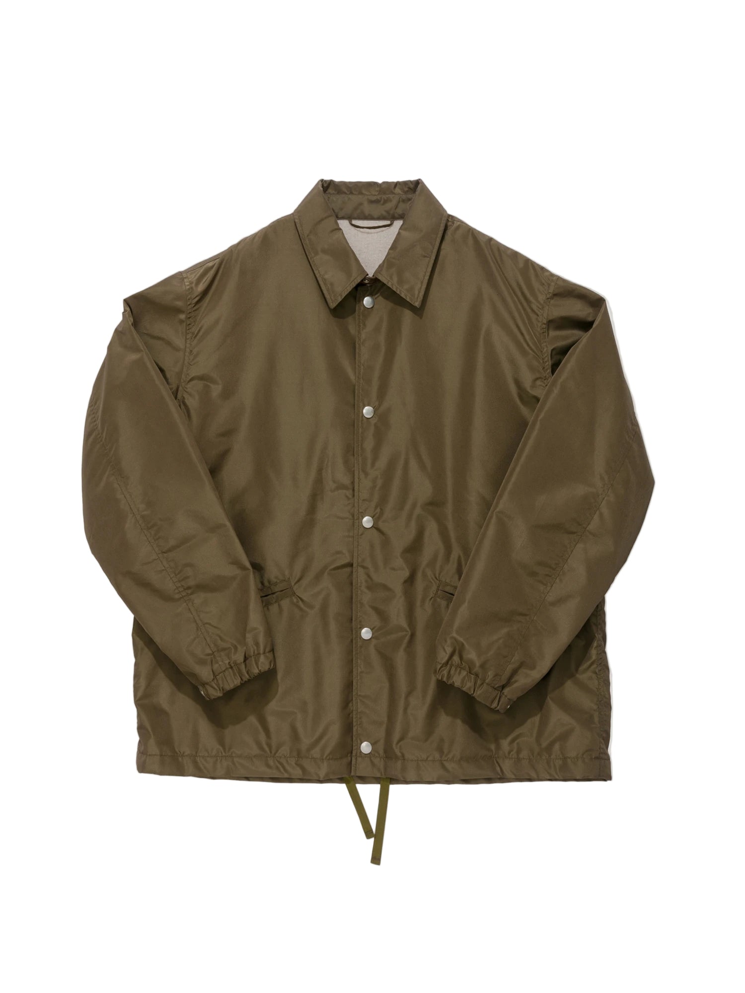 Kaptain Sunshine Silk Poly Coach Jacket: Olive