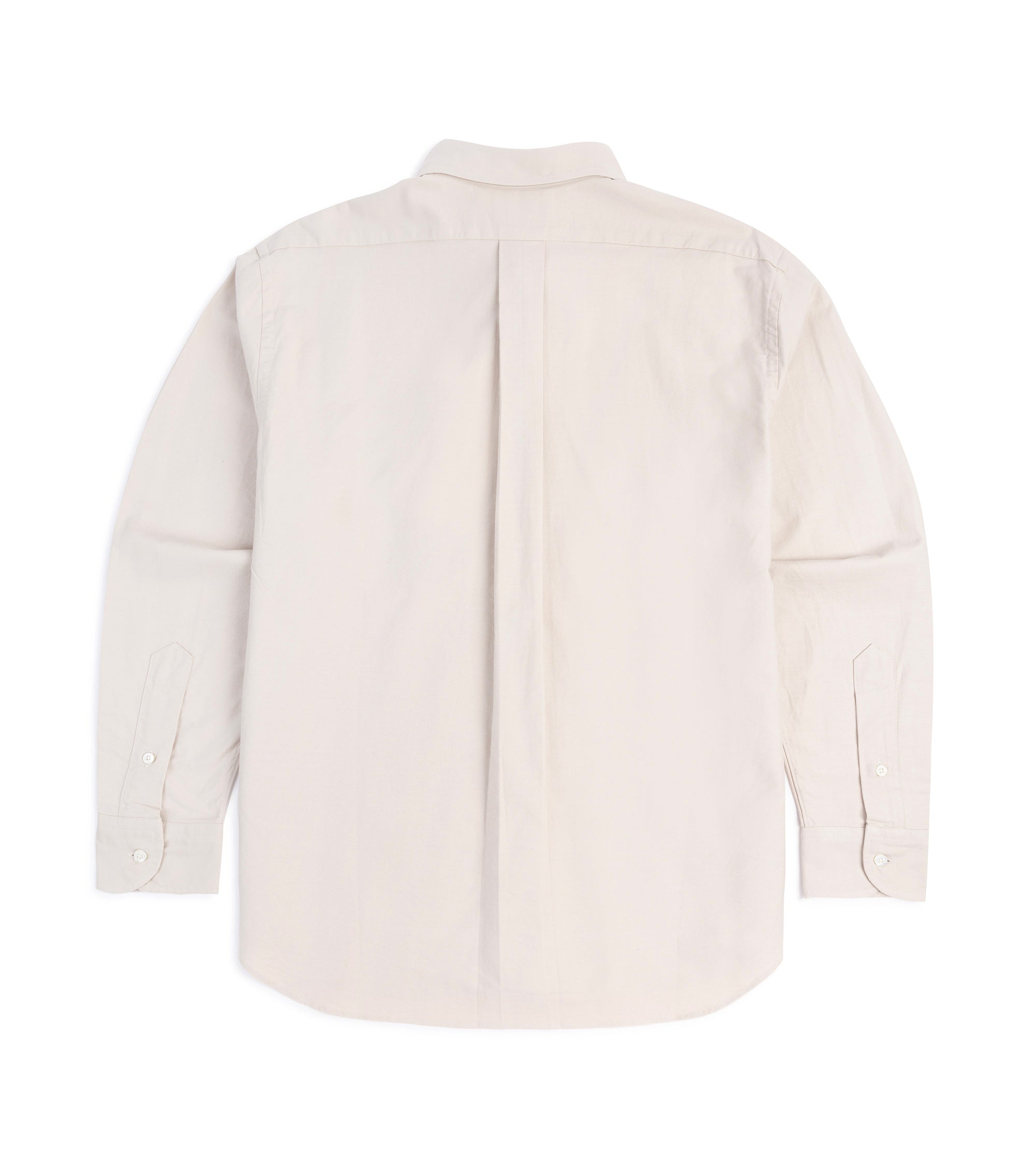 Manual Alphabet Supima Cotton Oxford Button Down Shirt: Ivory