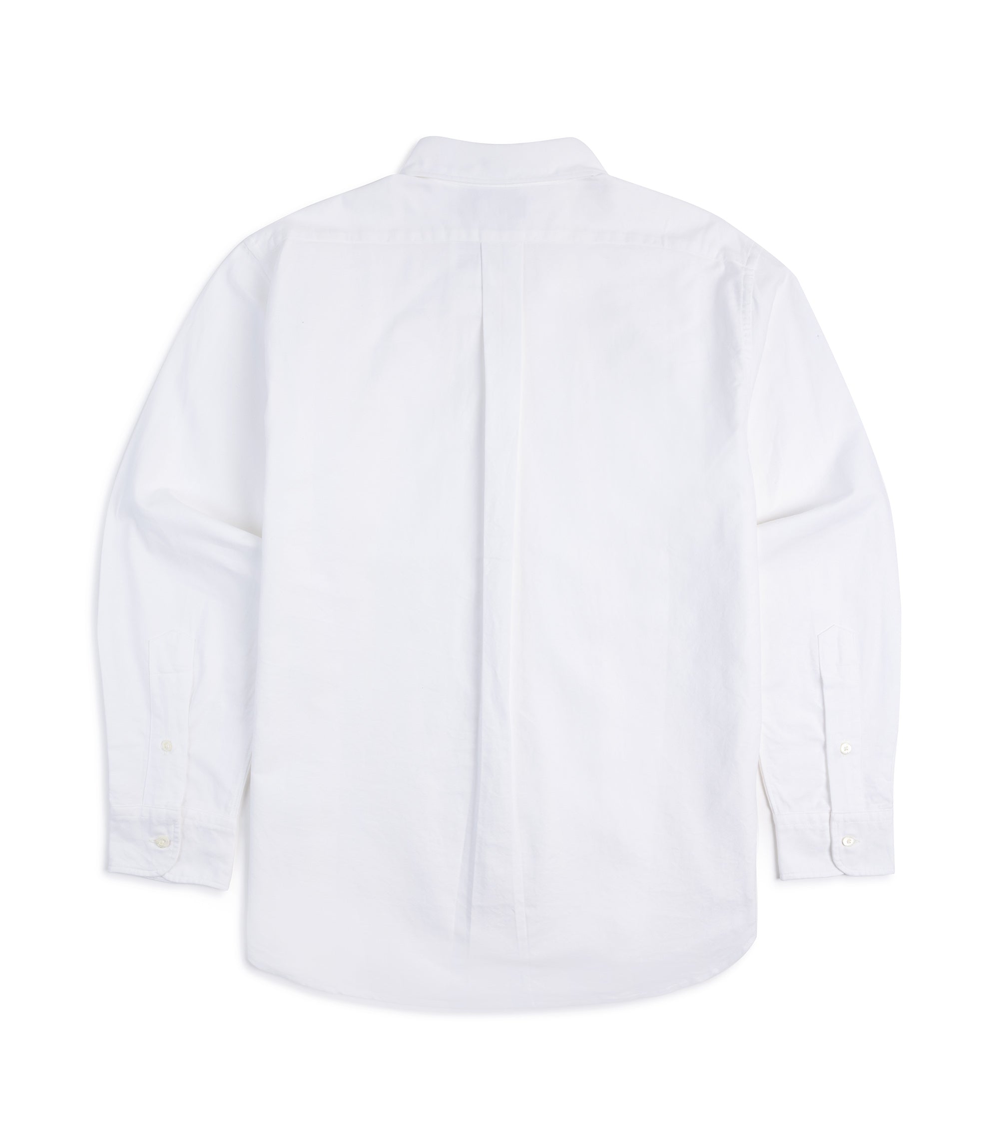Manual Alphabet Supima Cotton Oxford Button Down Shirt: White