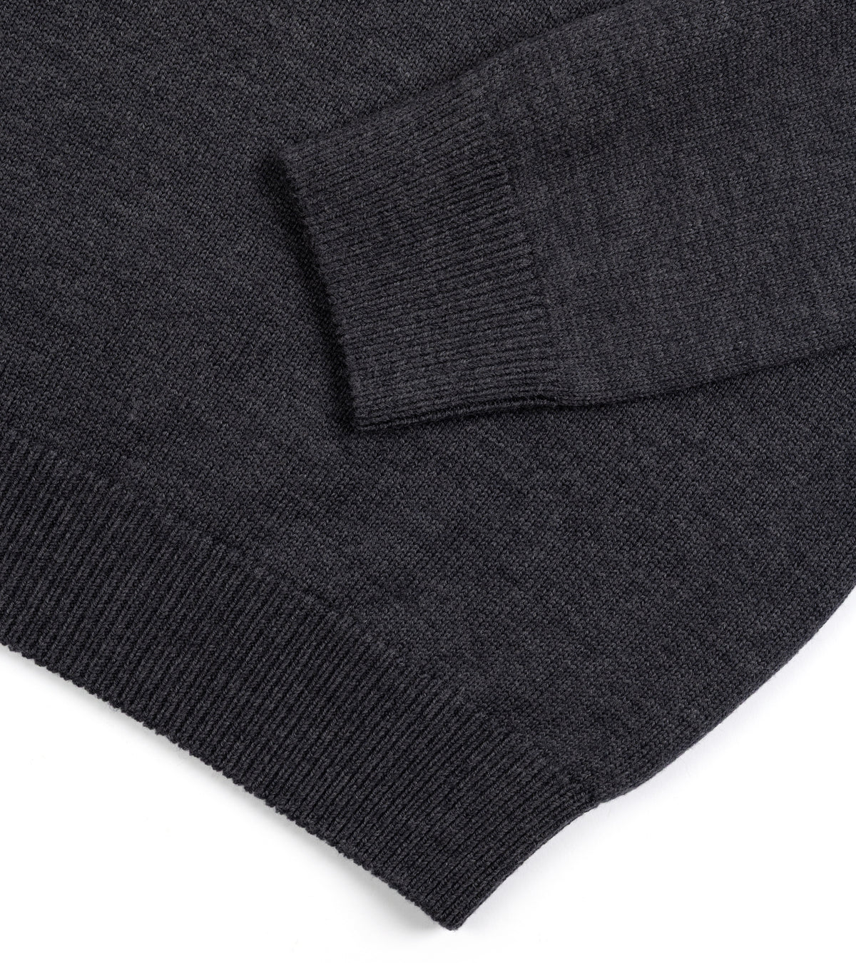 Mooncastle Merino Roll Neck Sweater: Dark Grey