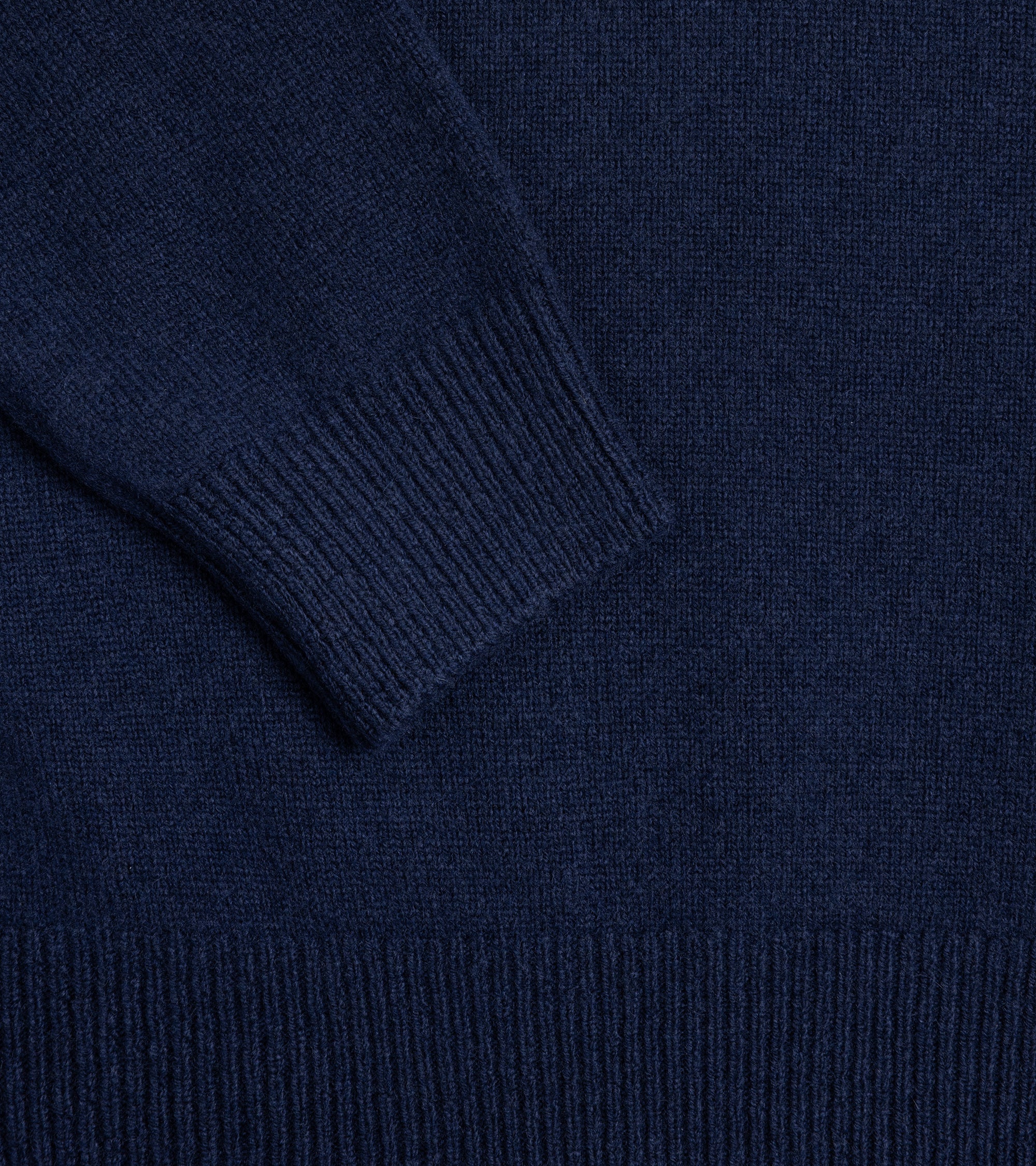 Mooncastle Wool Cashmere Silk Crew Neck Sweater: Navy