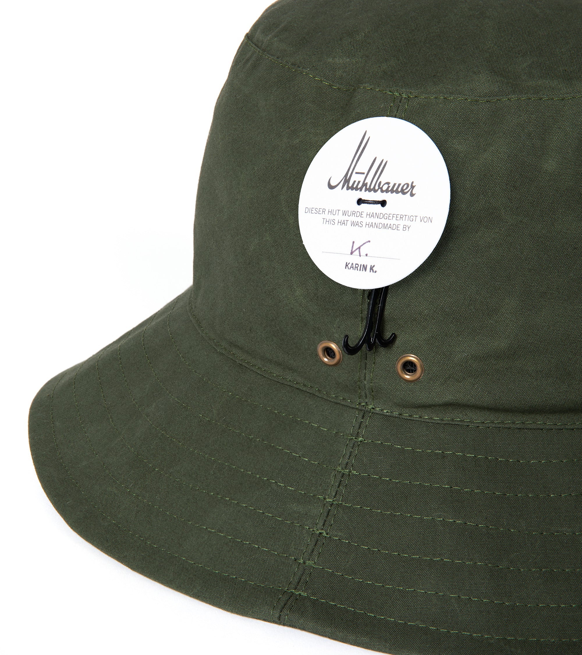 Mühlbauer Joost Waxed Cotton Bucket Hat: Olive