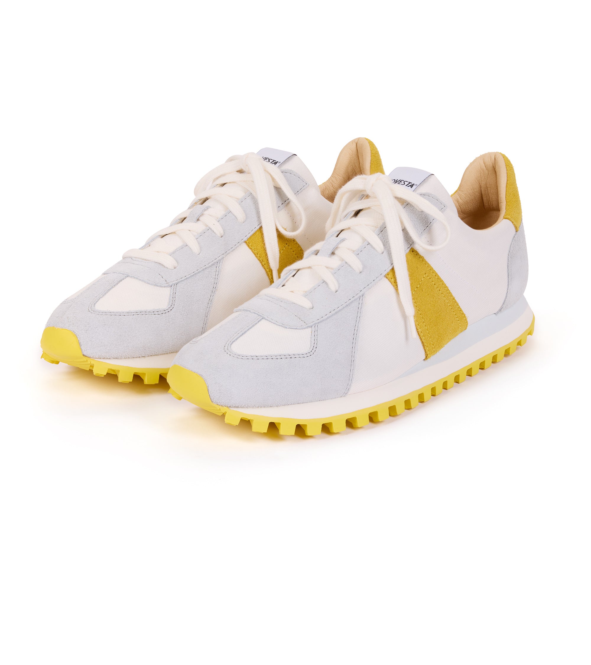 Novesta GAT Trail Sneaker: White/Yellow