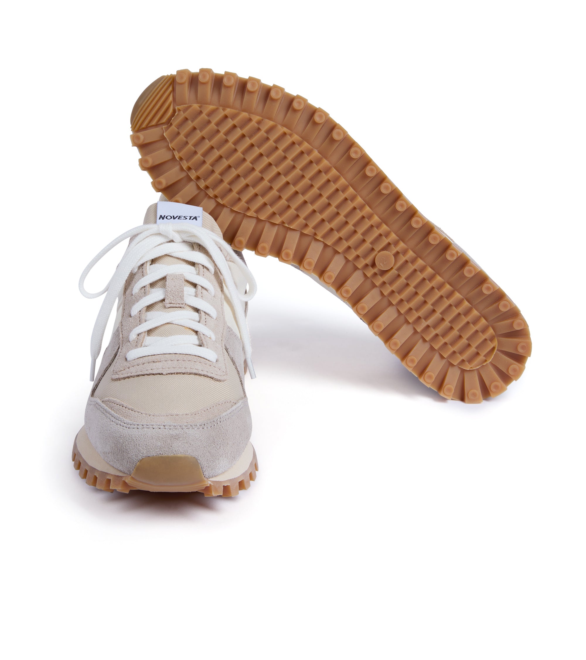 Novesta Marathon Running Sneaker: Beige