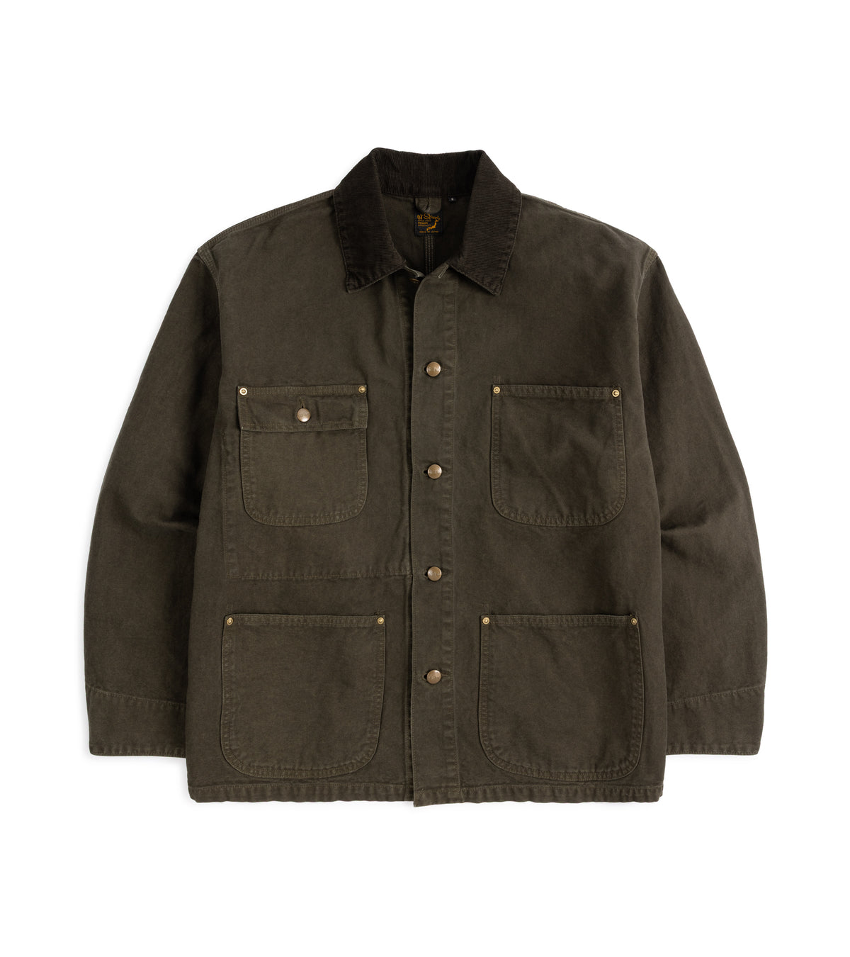 OrSlow Oxford Cotton Coverall Jacket: Coffee Brown