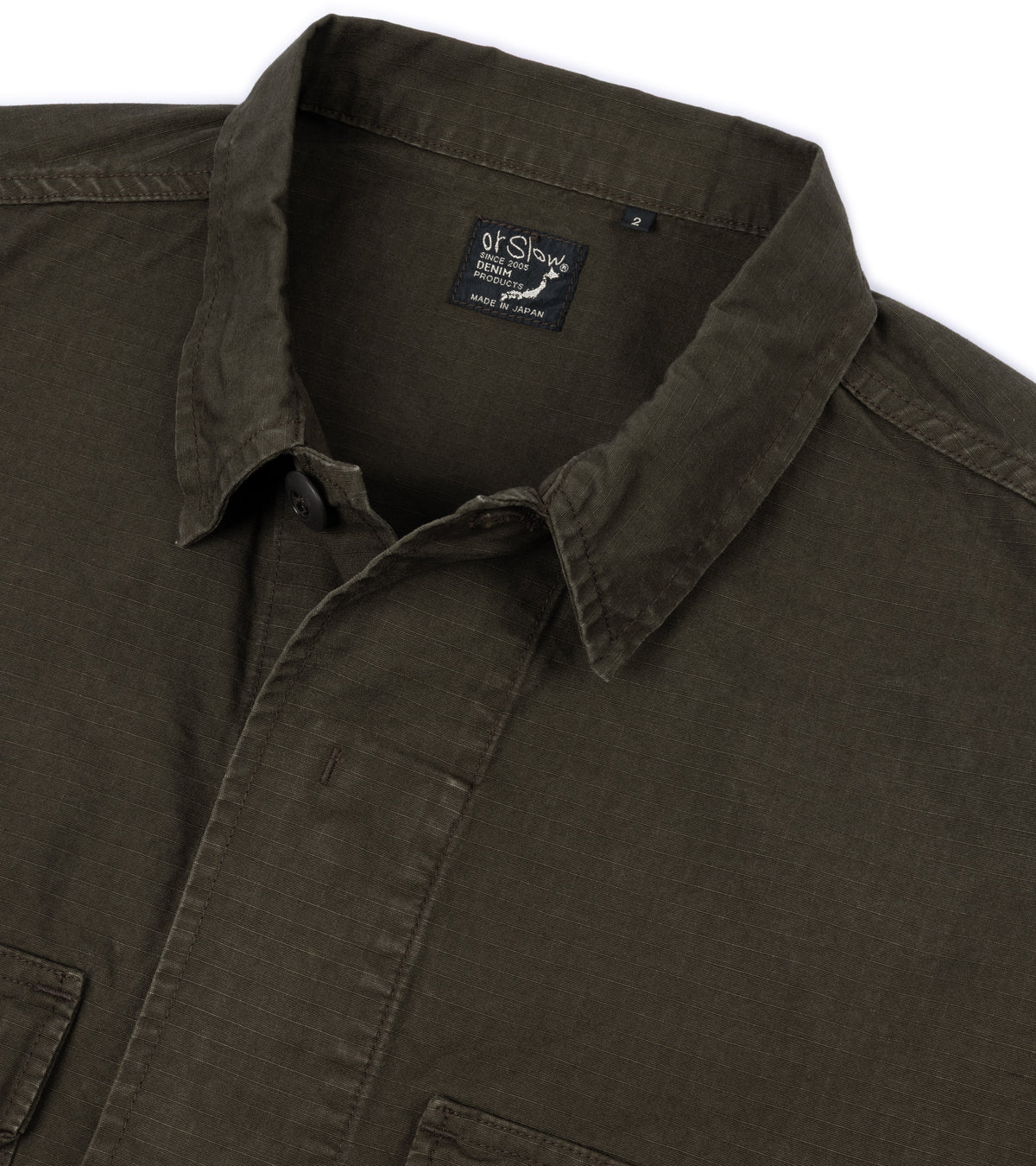 OrSlow Ripstop Cotton BDU Jacket: Coffee Brown