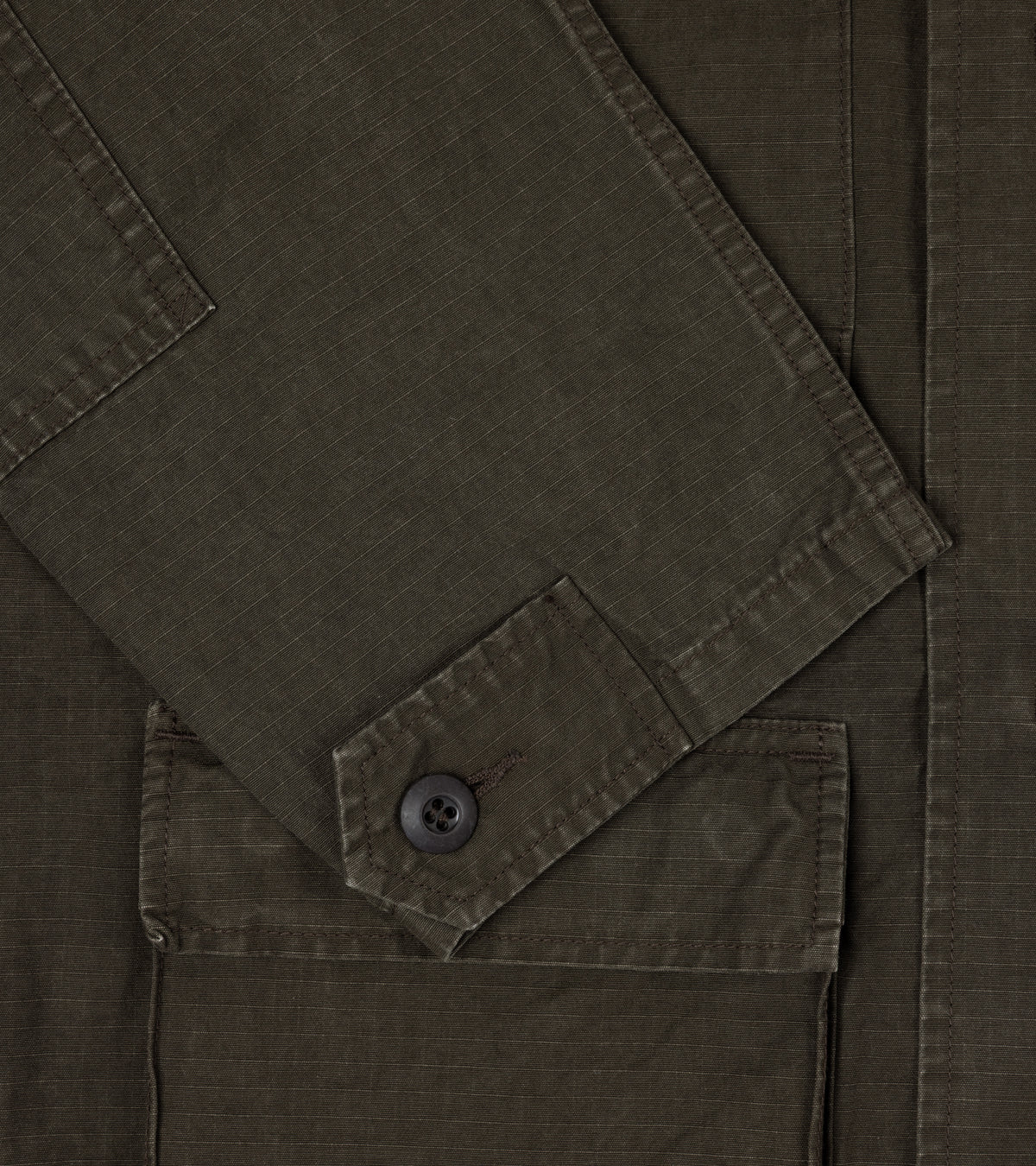 OrSlow Ripstop Cotton BDU Jacket: Coffee Brown