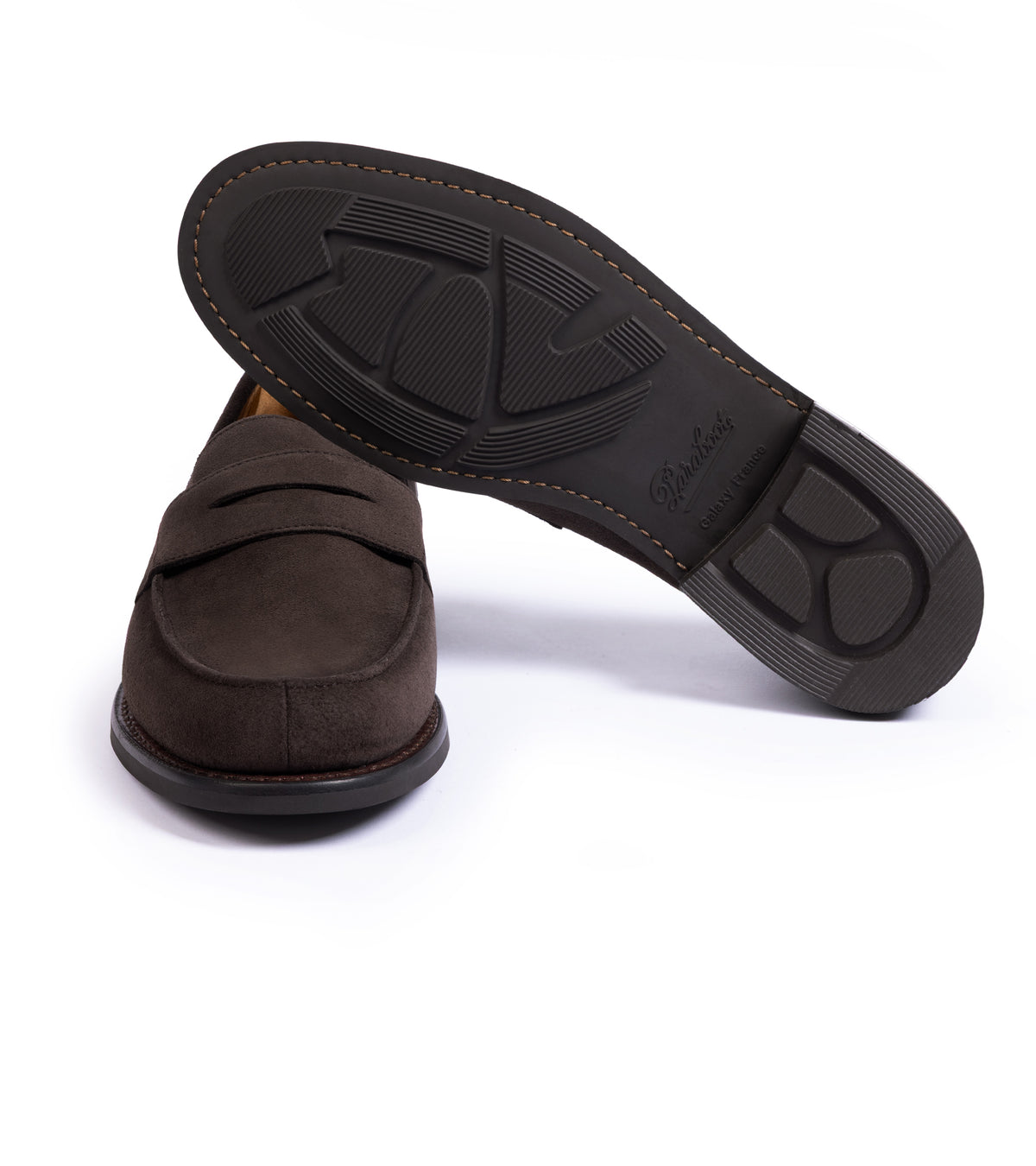 Paraboot Adonis Suede Loafer: Dark Brown