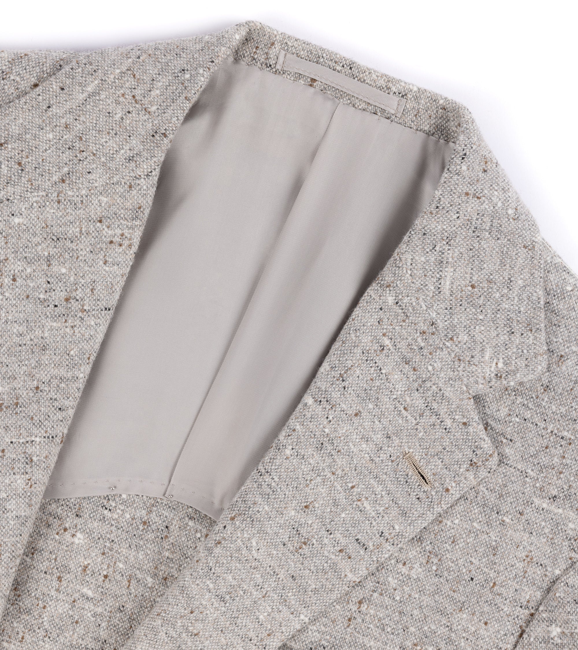 Ring Jacket Meister Wool Homespun Tweed Jacket: Grey