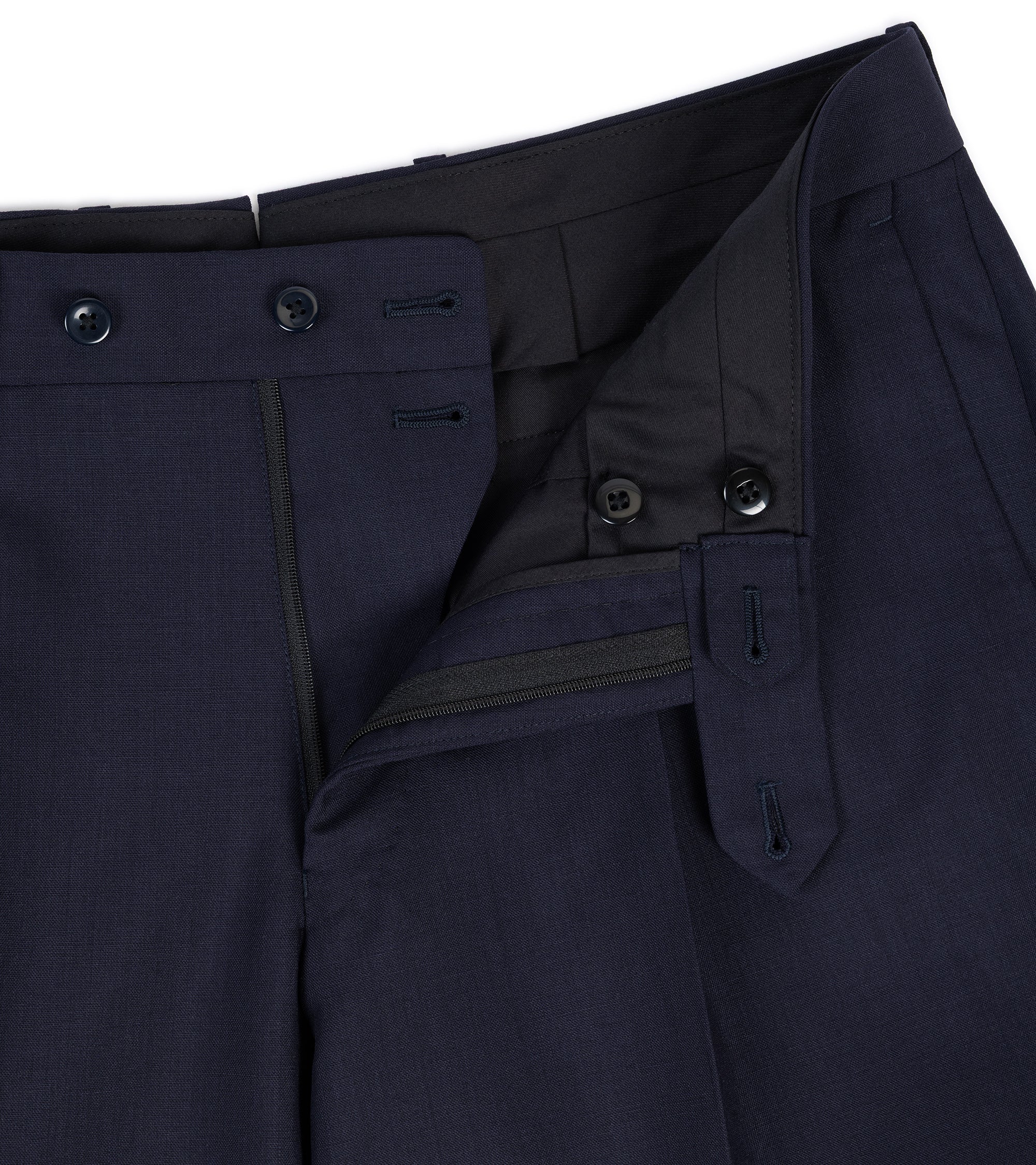 Ring Jacket Wool Mohair Suit: Navy