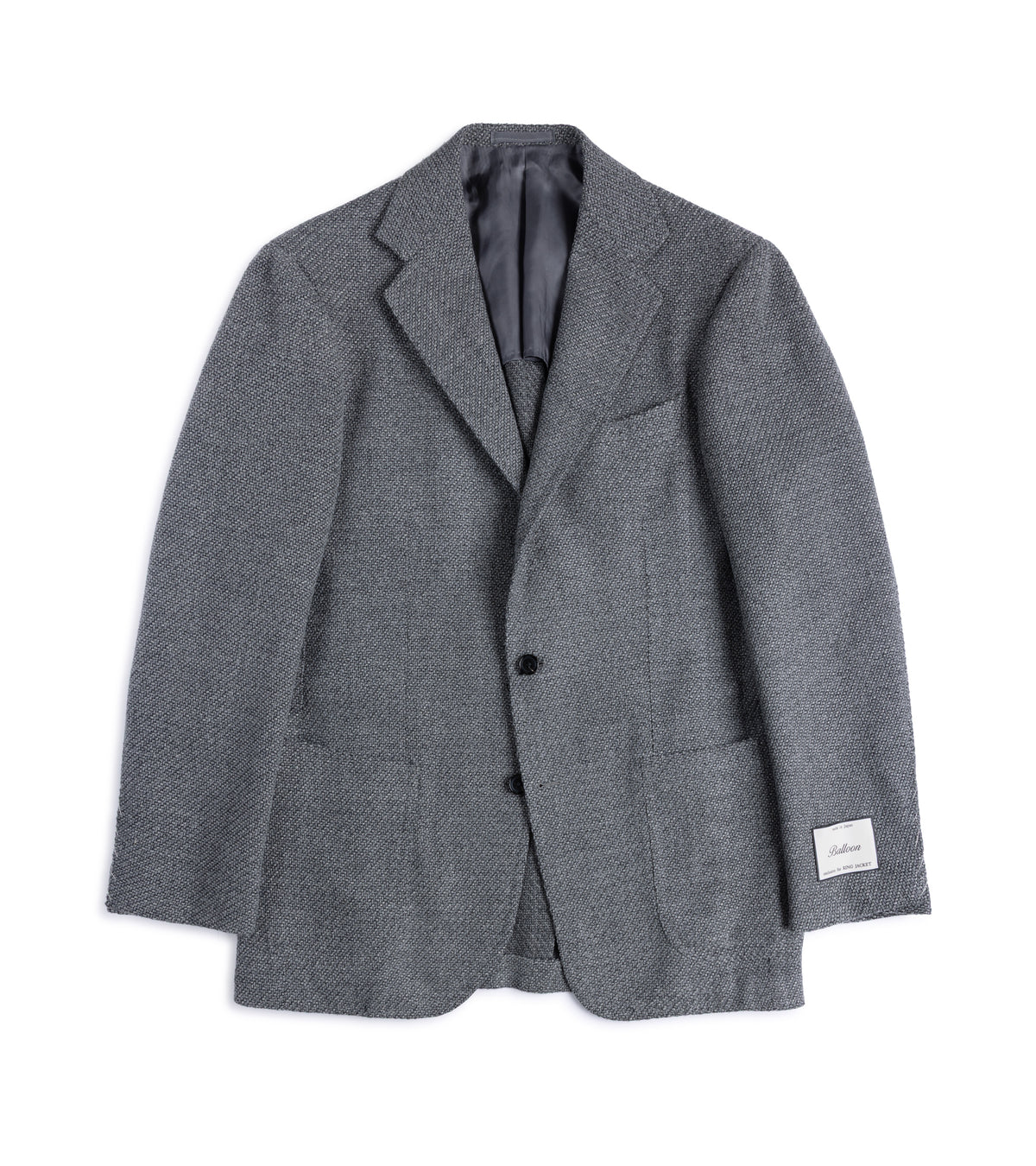 Ring Jacket Meister Wool Roving Kersey Balloon Jacket in Grey front view.