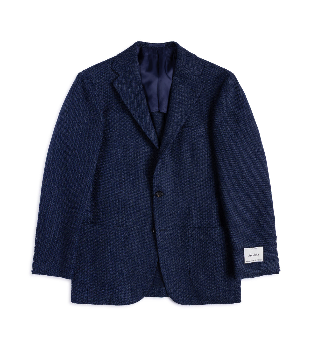 Ring Jacket Meister Wool Roving Kersey Balloon Jacket in Navy front view.