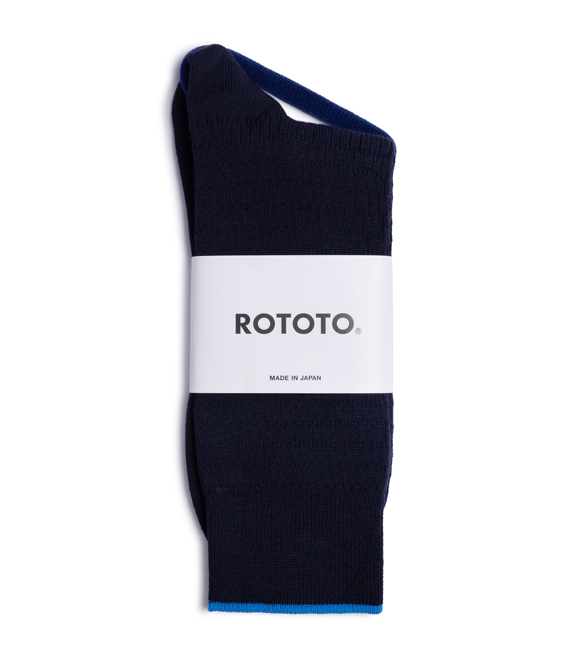RoToTo Cotton Thermal Crew Socks: Navy
