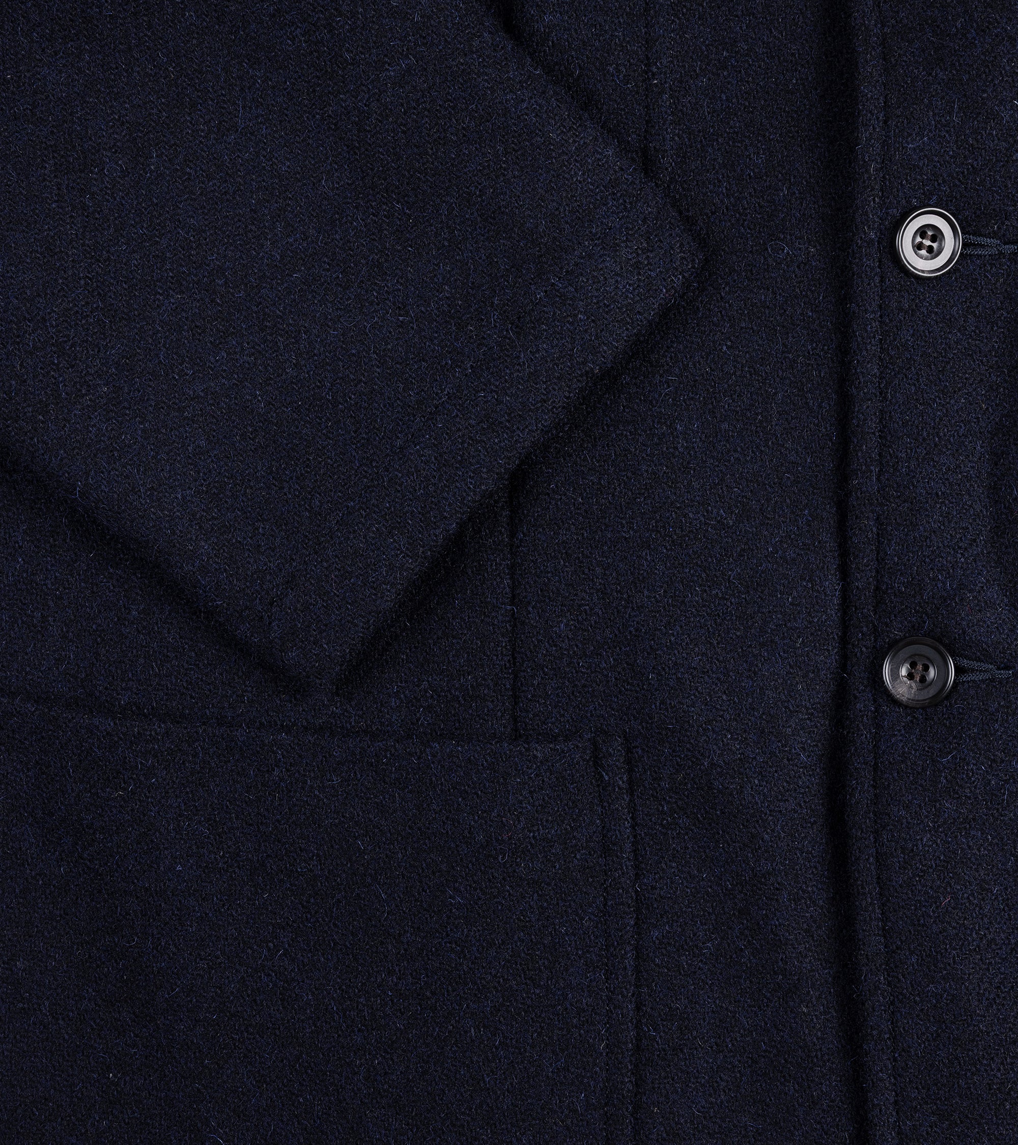 Sage de Cret Harris Tweed Tailored Jacket: Navy