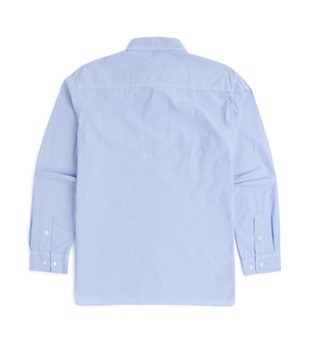 Sage de Cret Organic Cotton Broadcloth Military-Style Shirt: Saxe