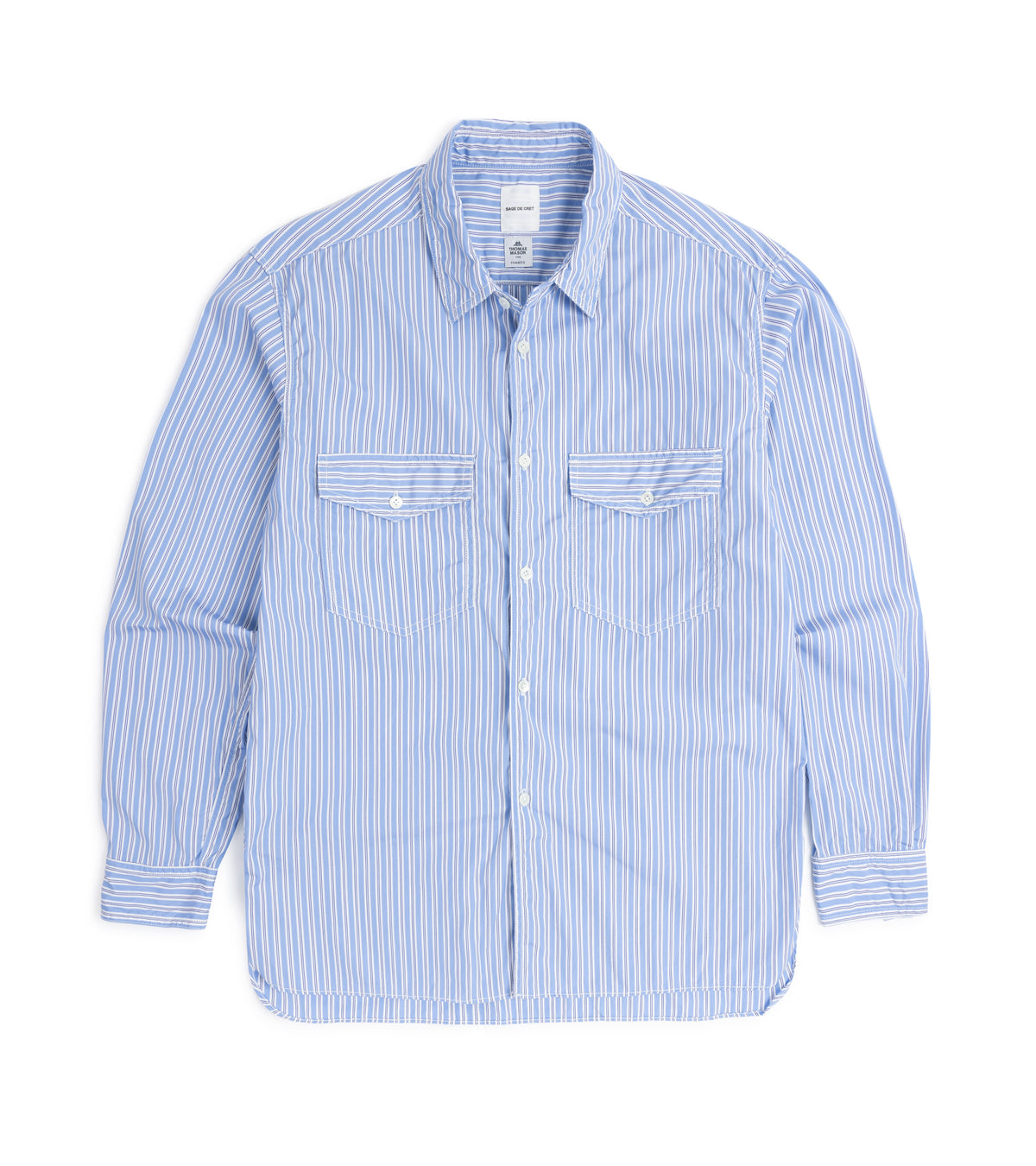 Sage de Cret Thomas Mason Stripe Work Shirt: Blue