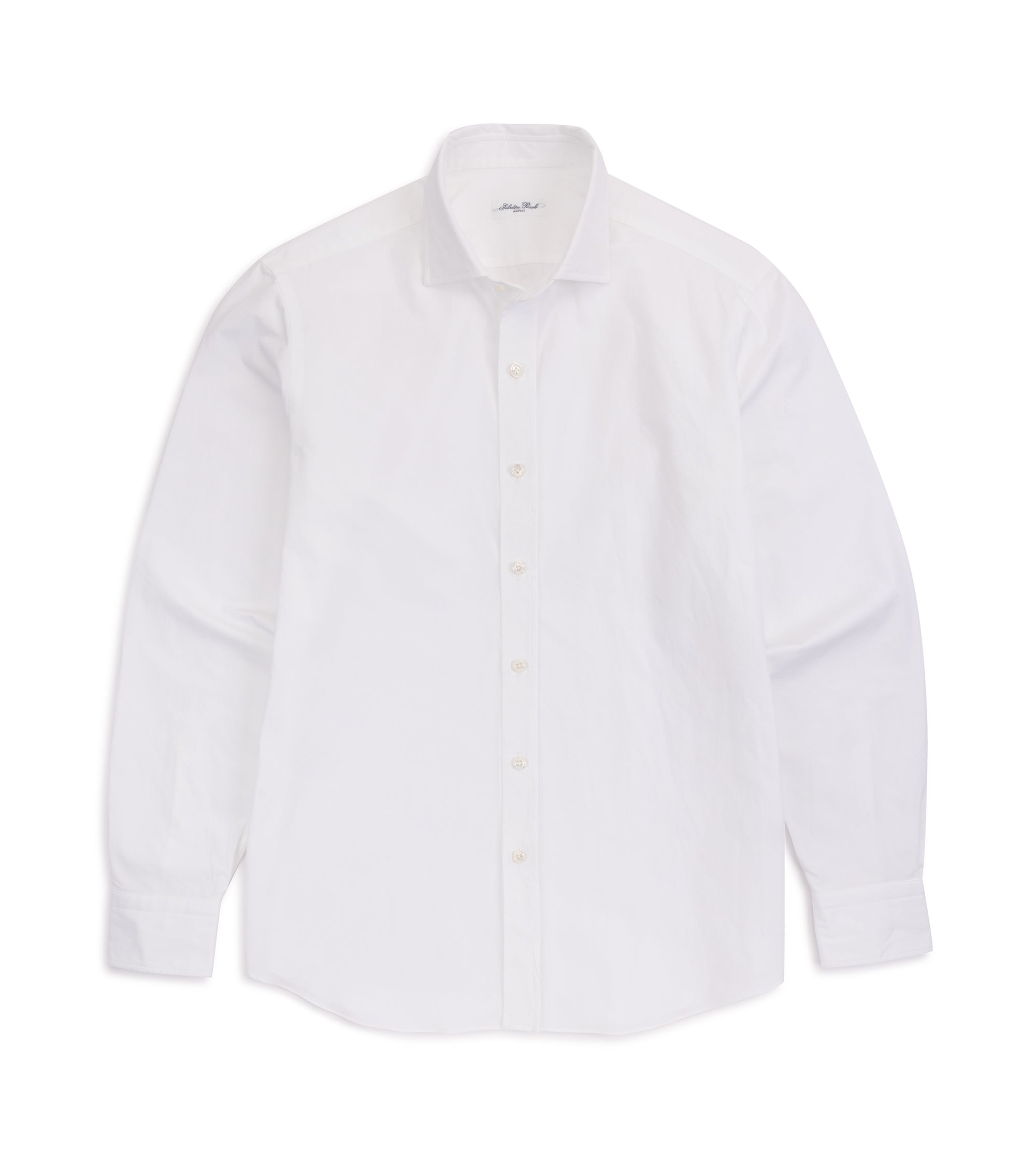 Salvatore Piccolo Cotton Canvas Shirt: White