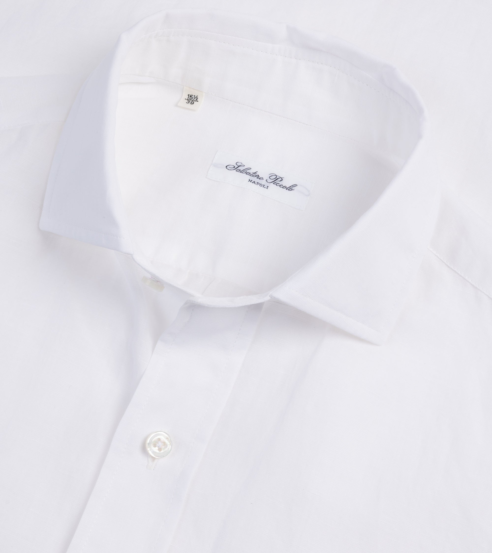 Salvatore Piccolo Cotton Linen Formal Shirt: White