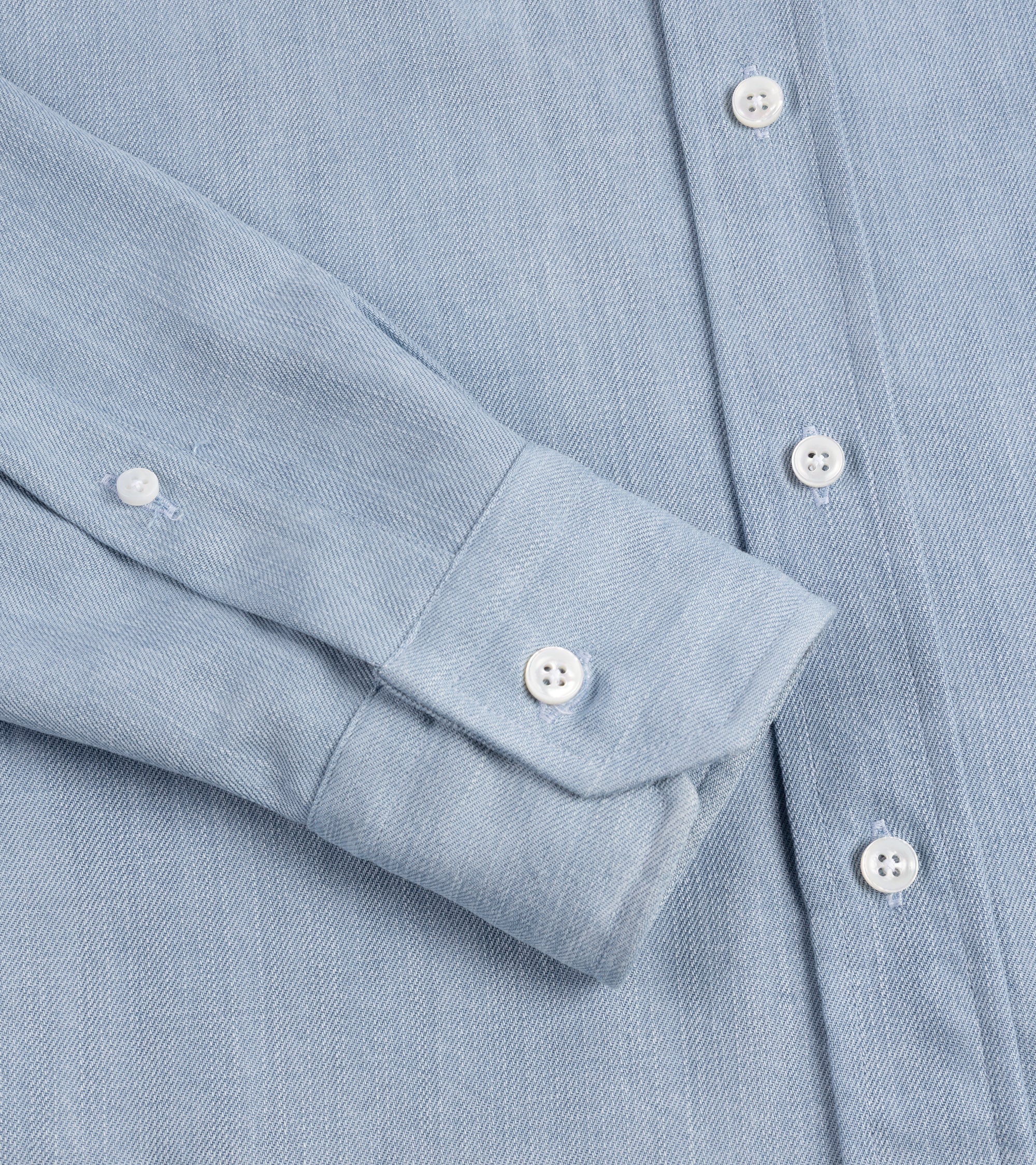 Salvatore Piccolo Lyocell Denim Shirt: Light Blue