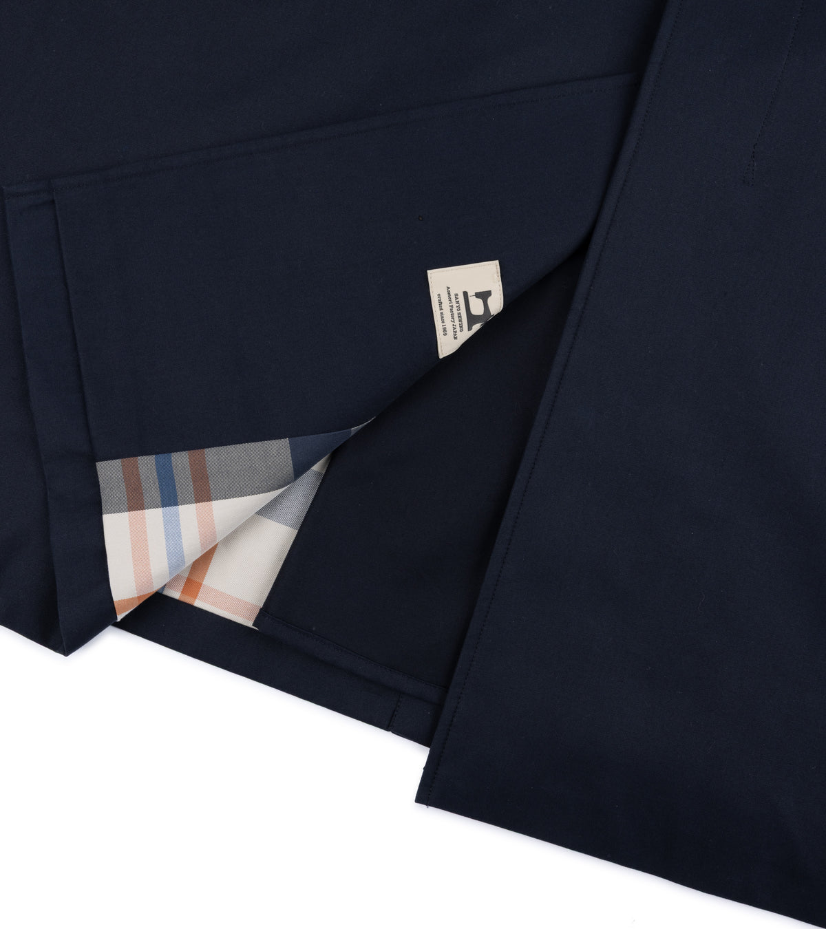 Sanyo 100 Year Lightweight Gabardine Balmacaan Coat: Navy