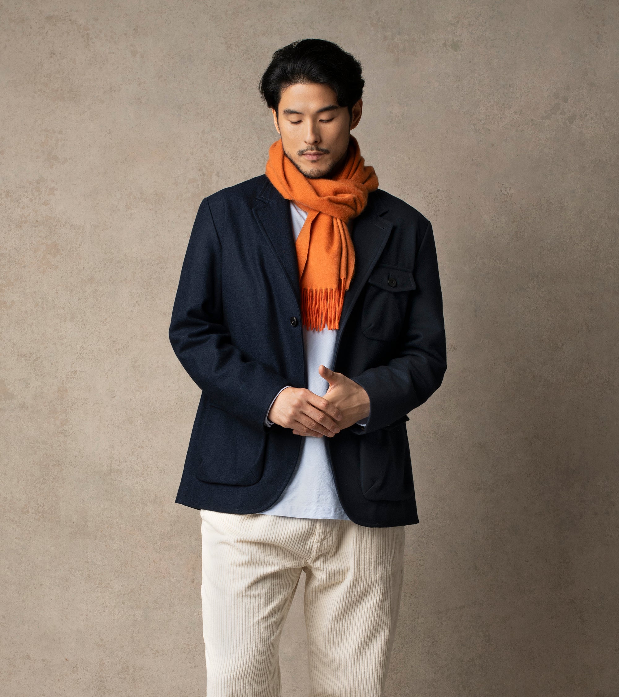 Begg x Co Arran Solid Oversized Cashmere Scarf: Copper