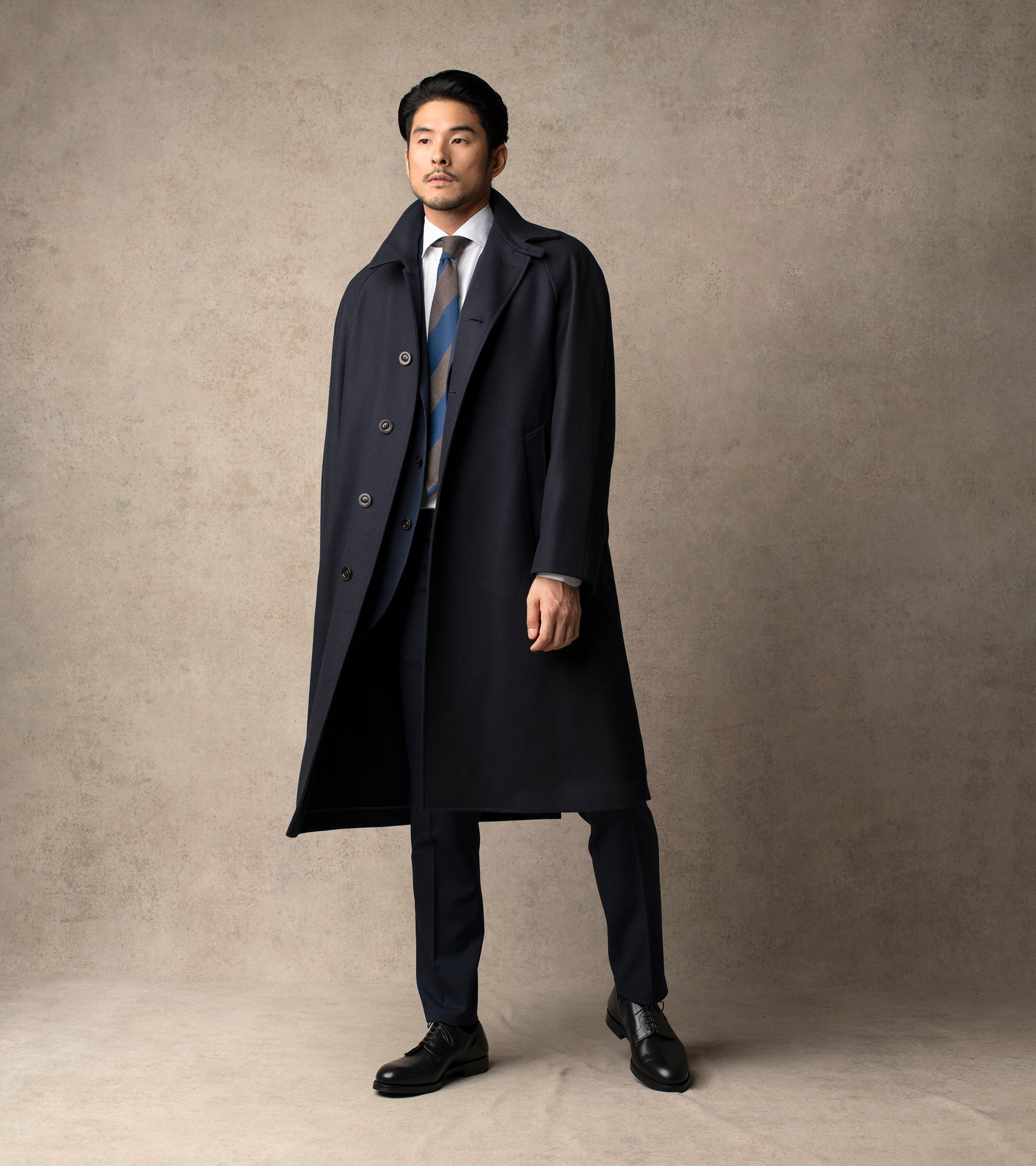 Boglioli Wool Tiroler Overcoat: Navy