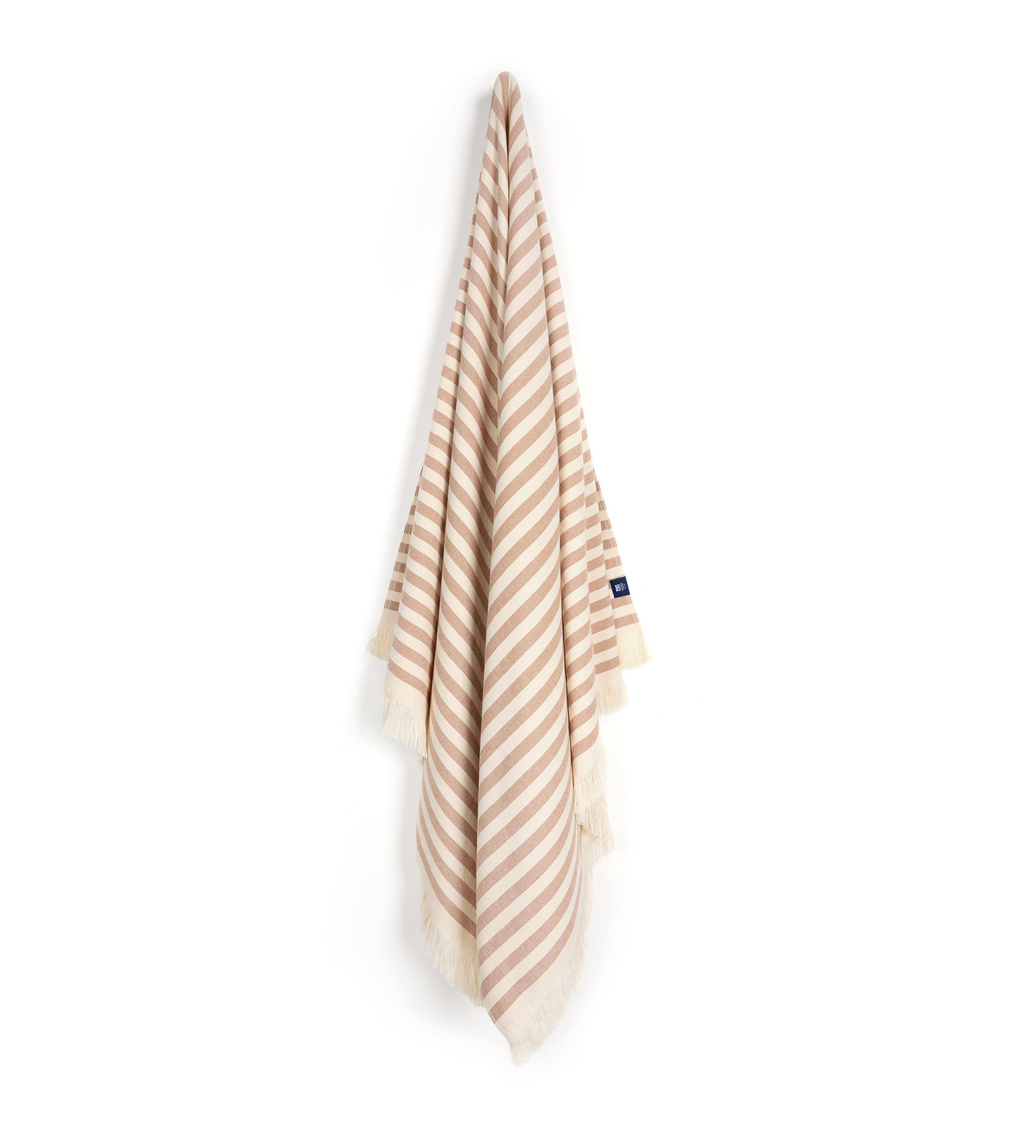 Torres Novas Barra Individual Size Beach Towel: Beige Stripe
