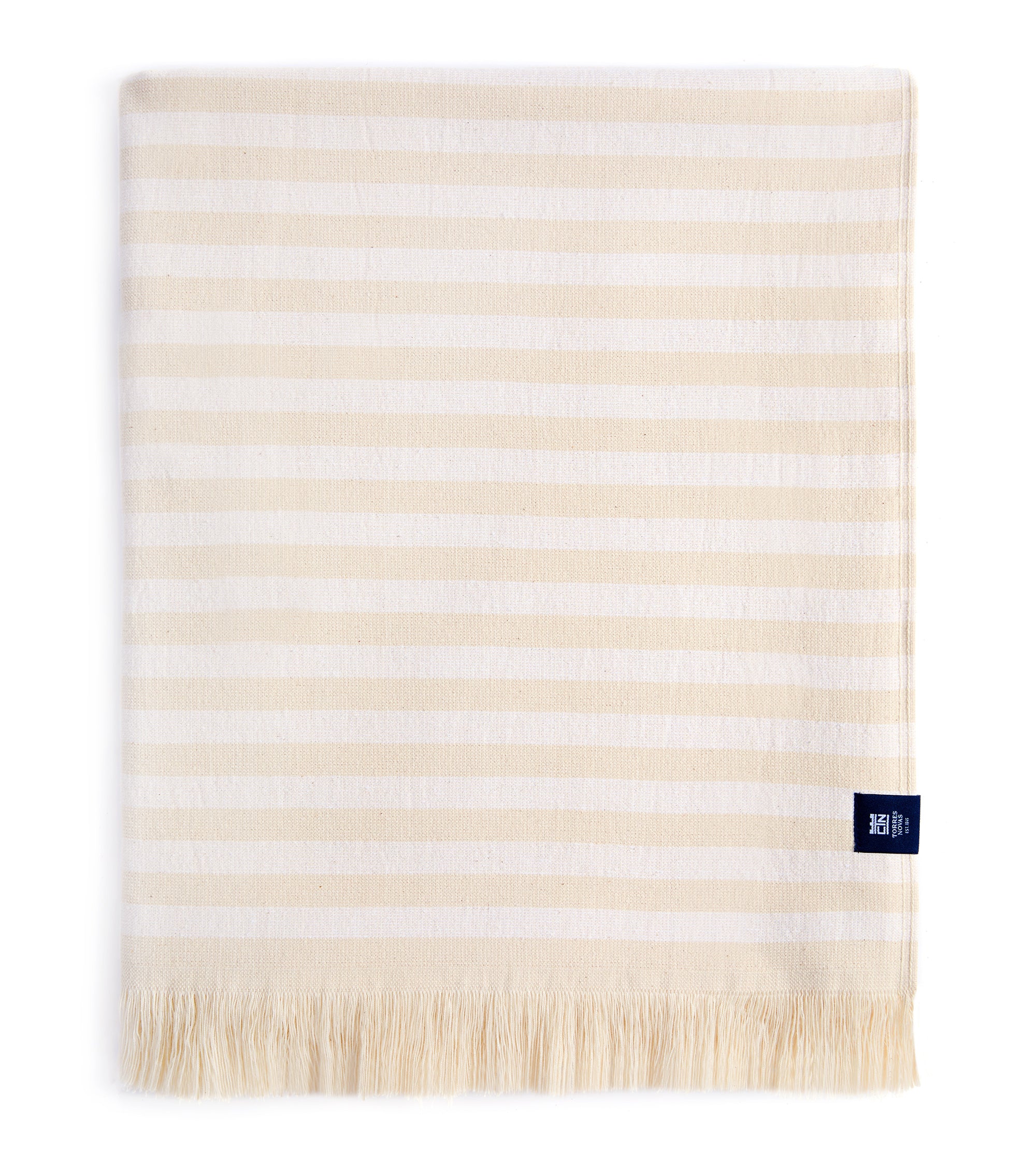Torres Novas Barra Individual Size Beach Towel: White Stripe