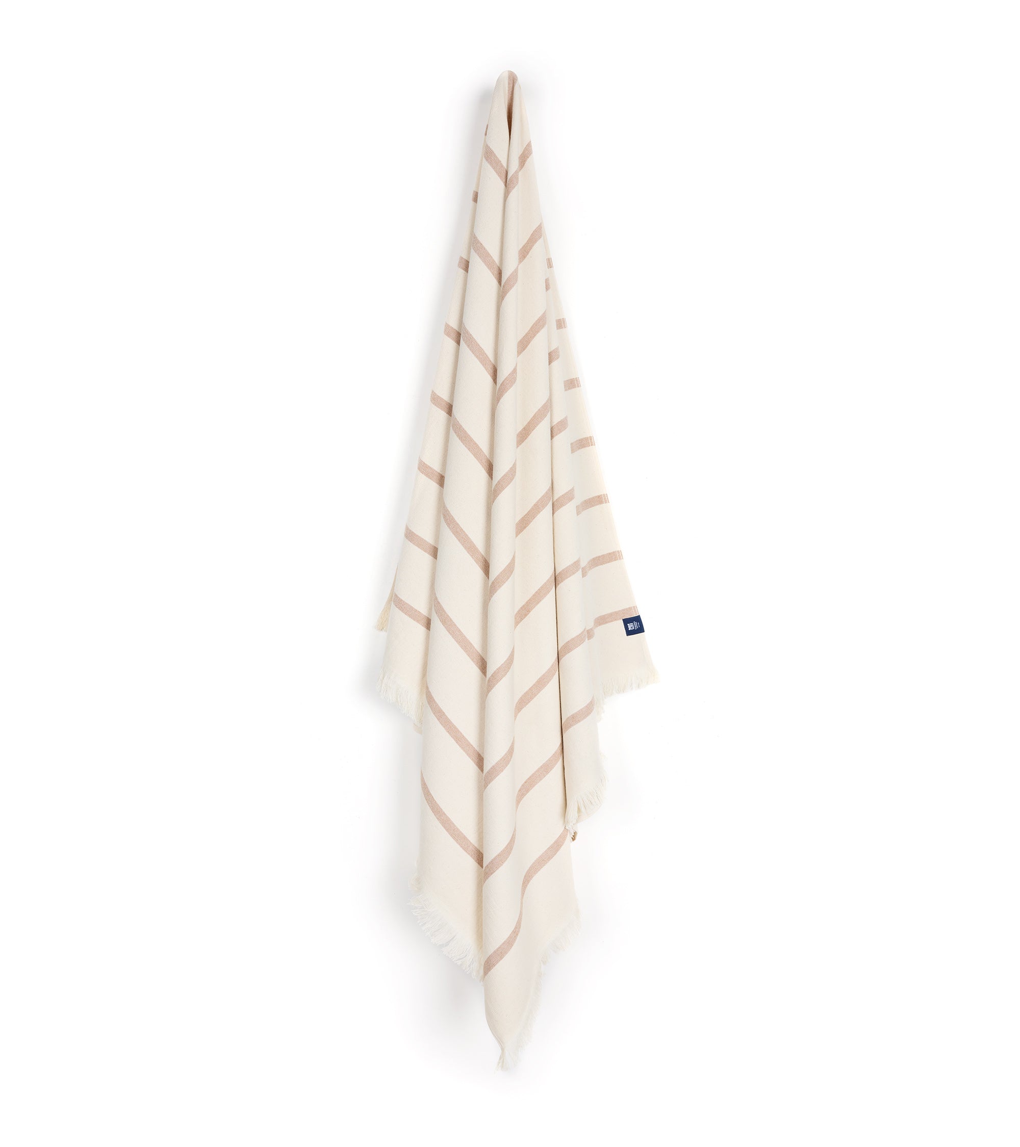 Torres Novas Boa-Nova Individual Size Beach Towel: Beige Stripe