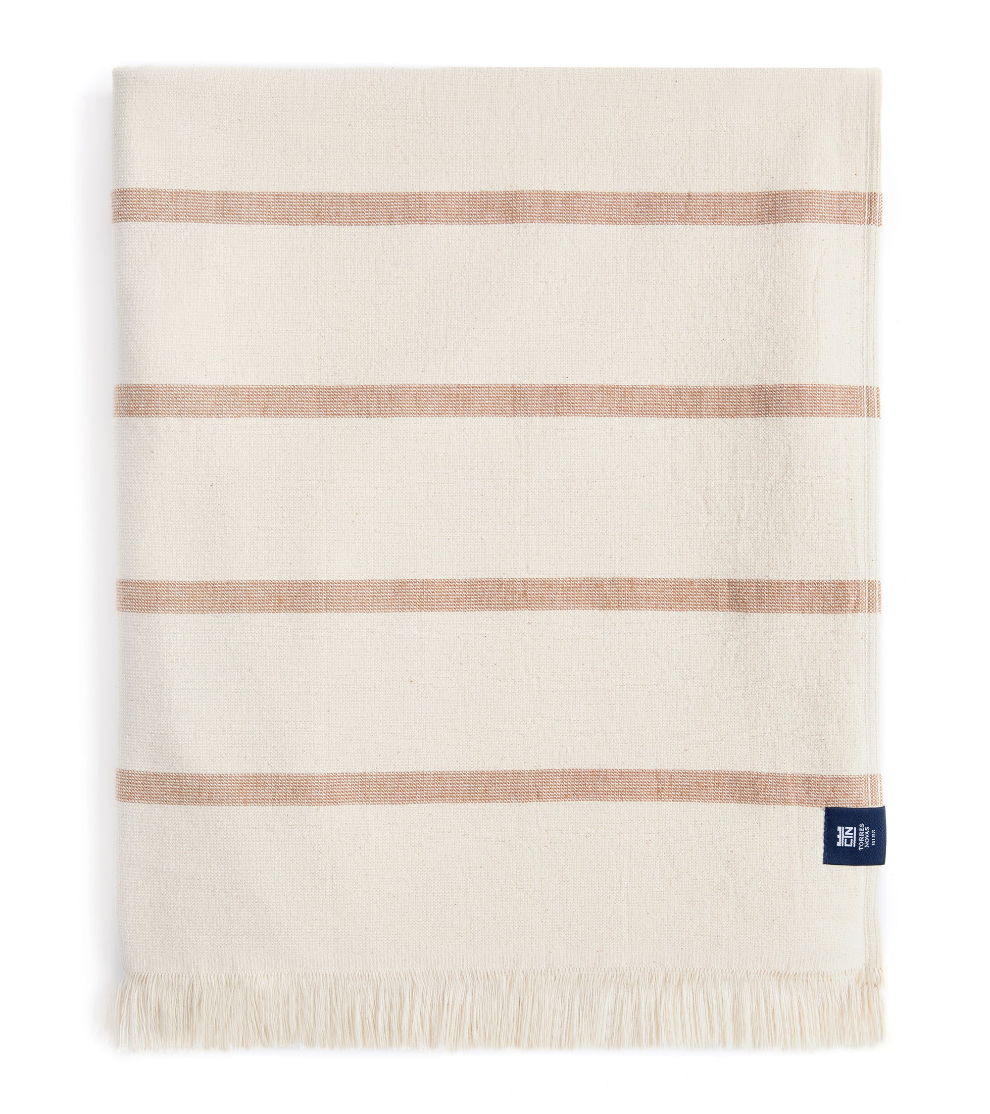 Torres Novas Boa-Nova Individual Size Beach Towel: Beige Stripe