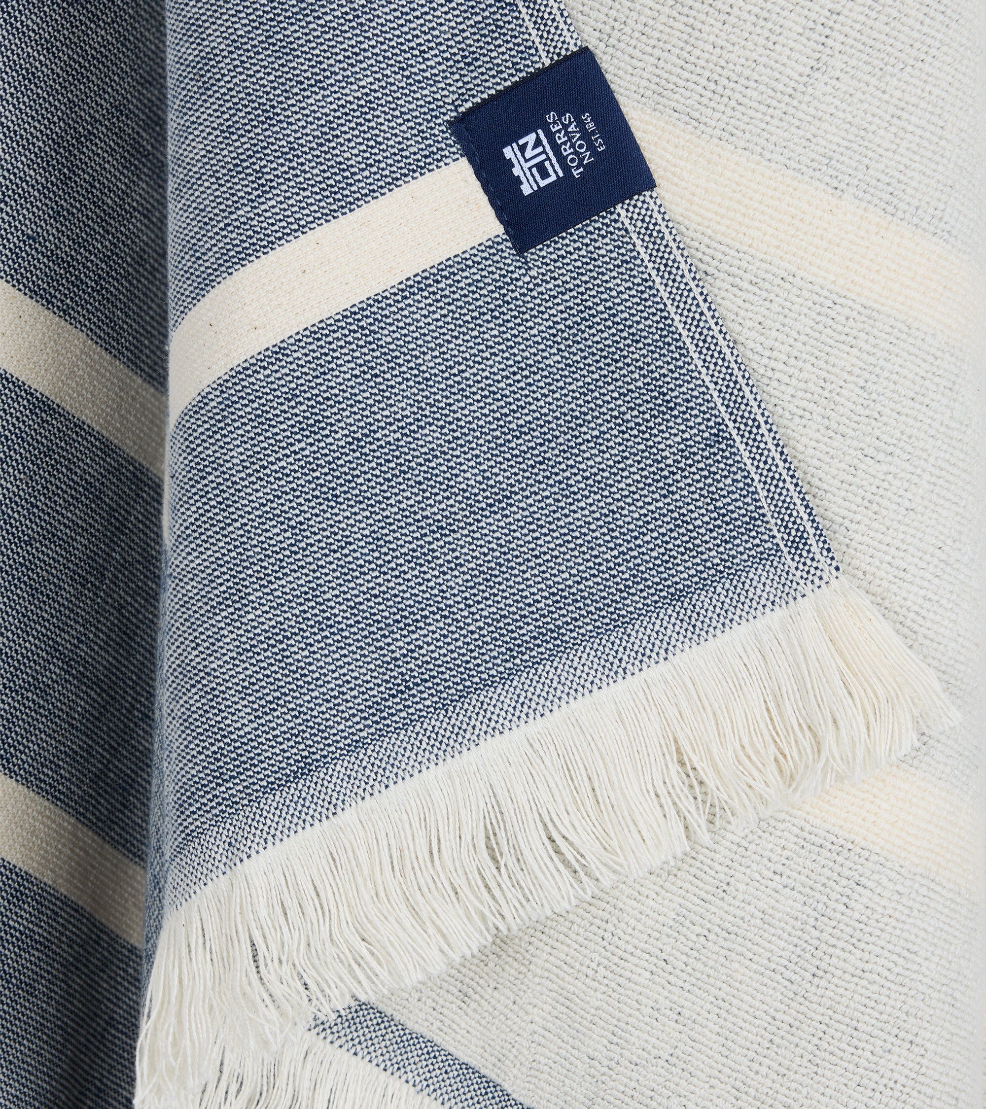 Torres Novas Belém Individual Size Beach Towel: Blue Stripe