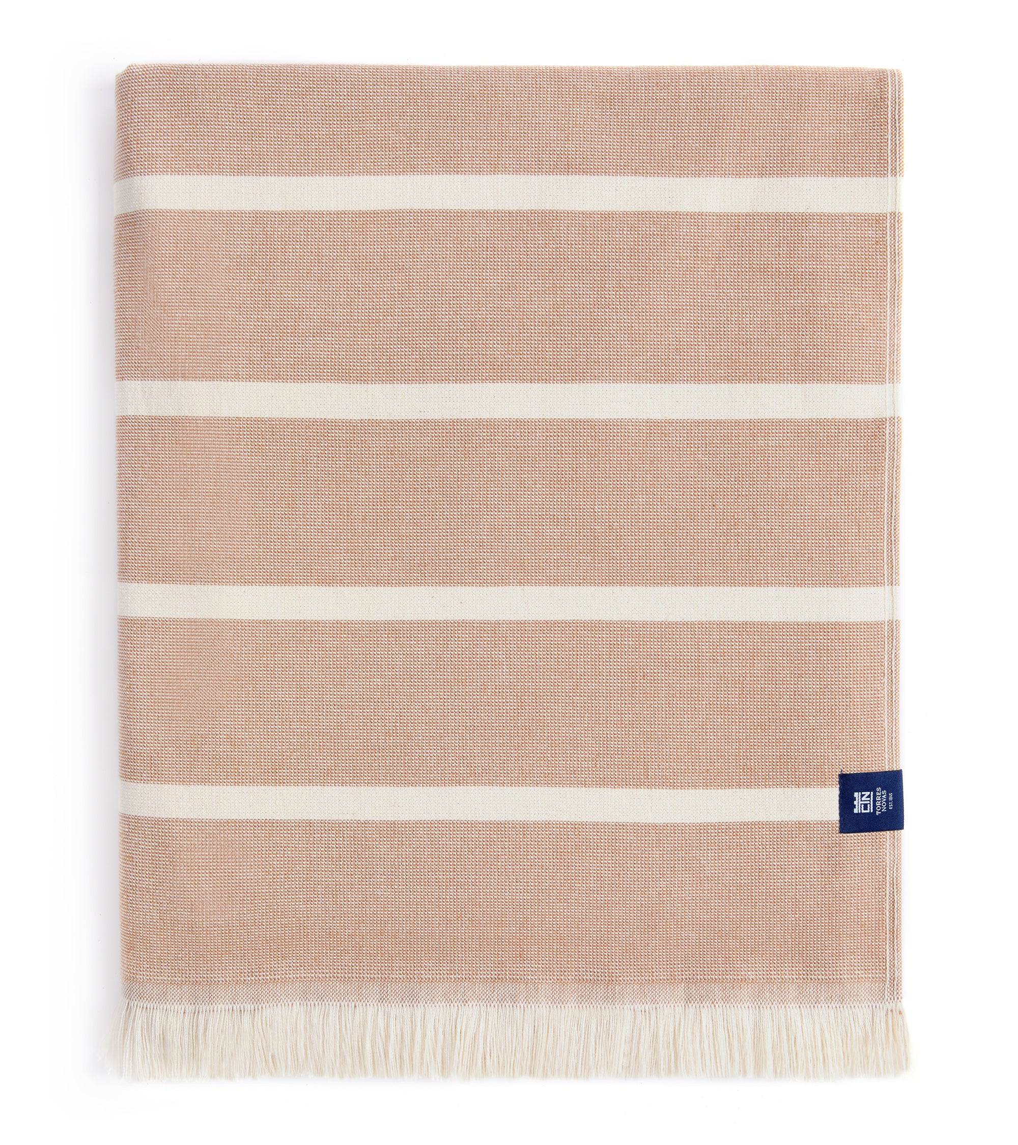 Torres Novas Belém Individual Size Beach Towel: Beige Stripe