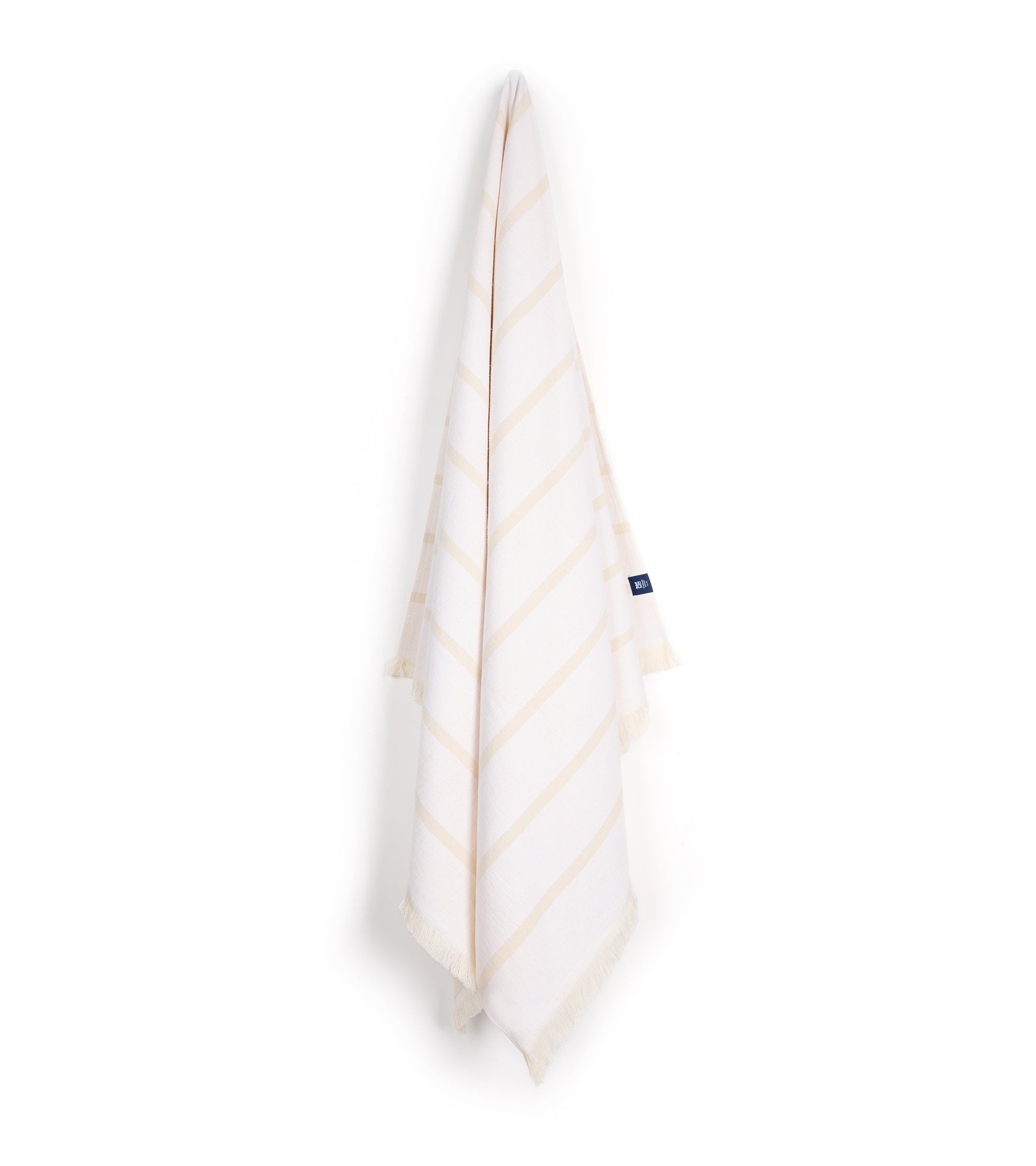 Torres Novas Belém Individual Size Beach Towel: White Stripe