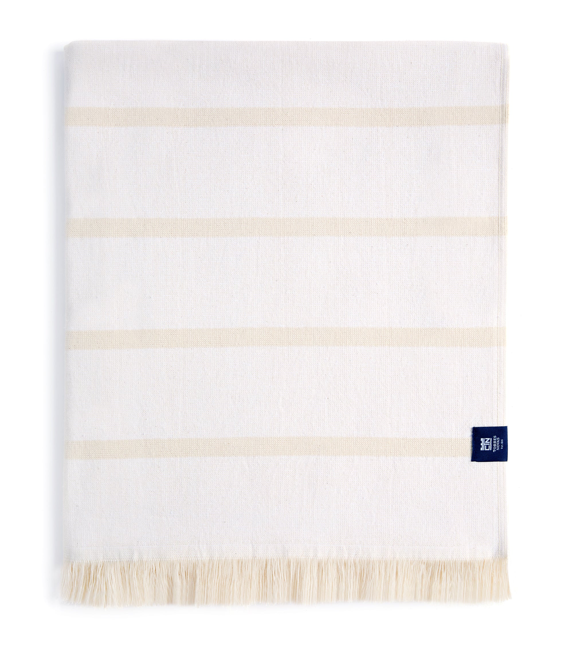 Torres Novas Belém Individual Size Beach Towel: White Stripe