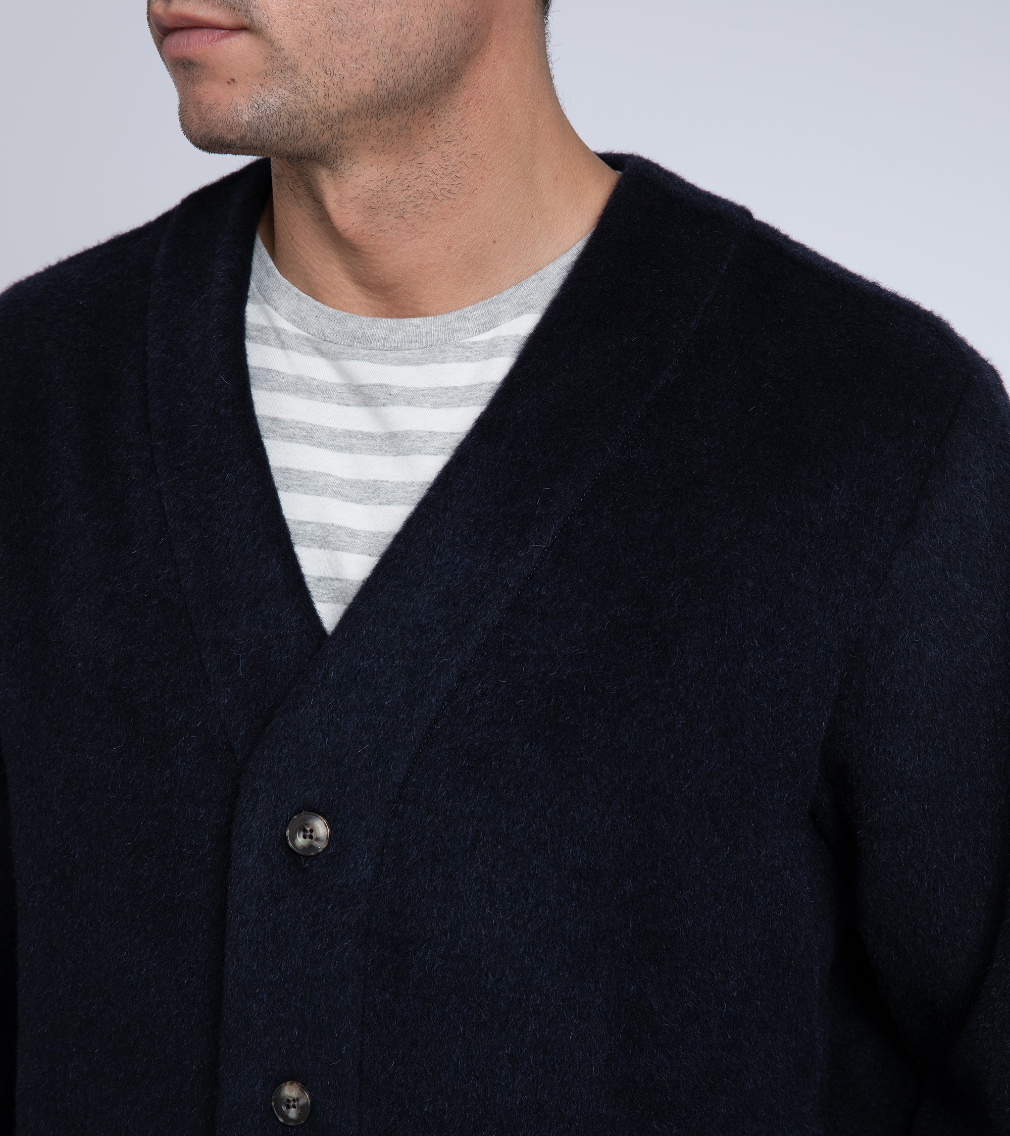 A Kind of Guise Kura Wool Mix Cardigan: Navy