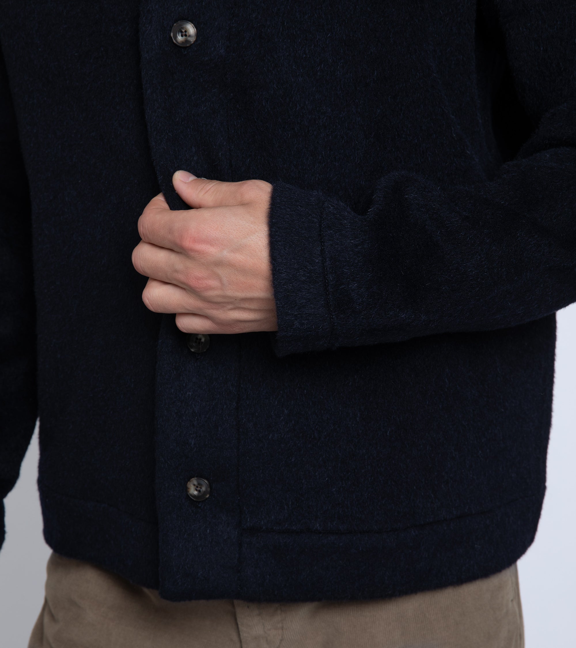 A Kind of Guise Kura Wool Mix Cardigan: Navy