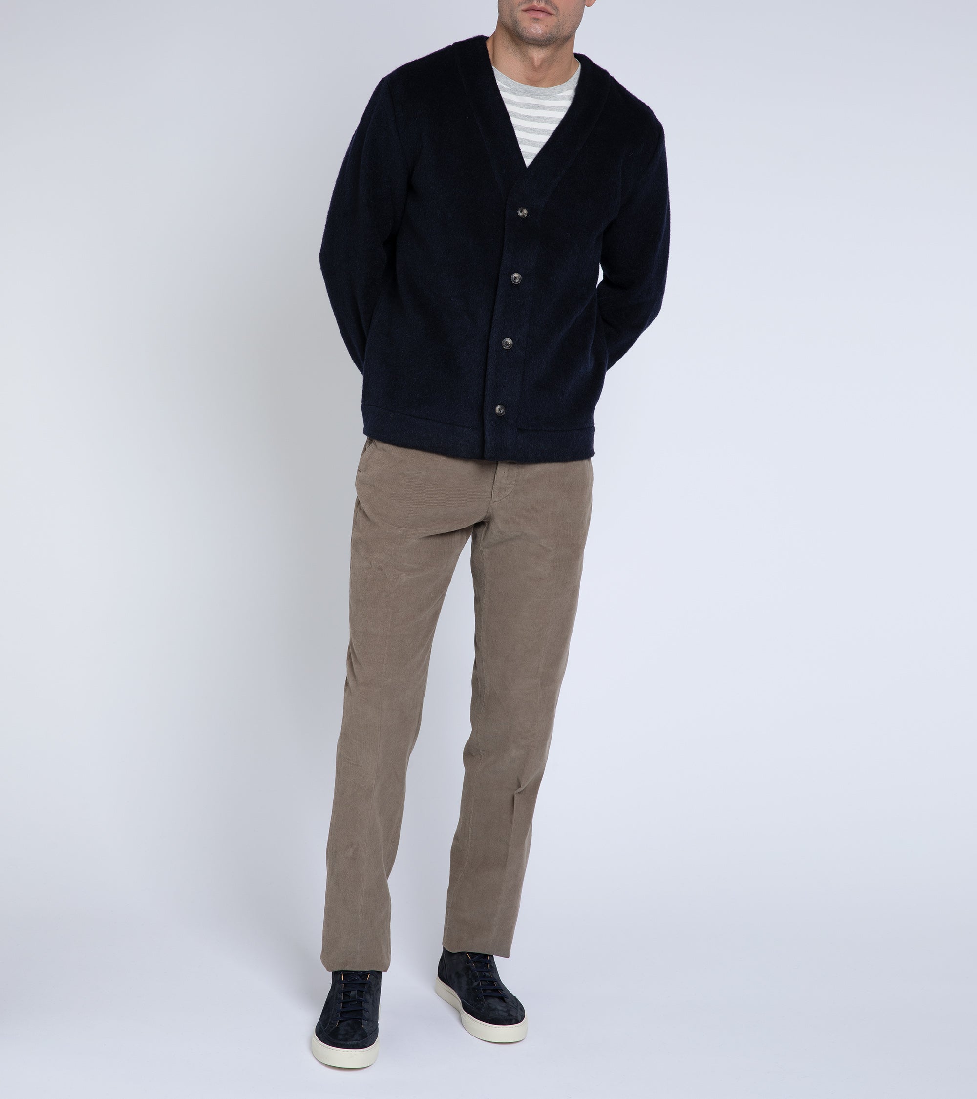 A Kind of Guise Kura Wool Mix Cardigan: Navy