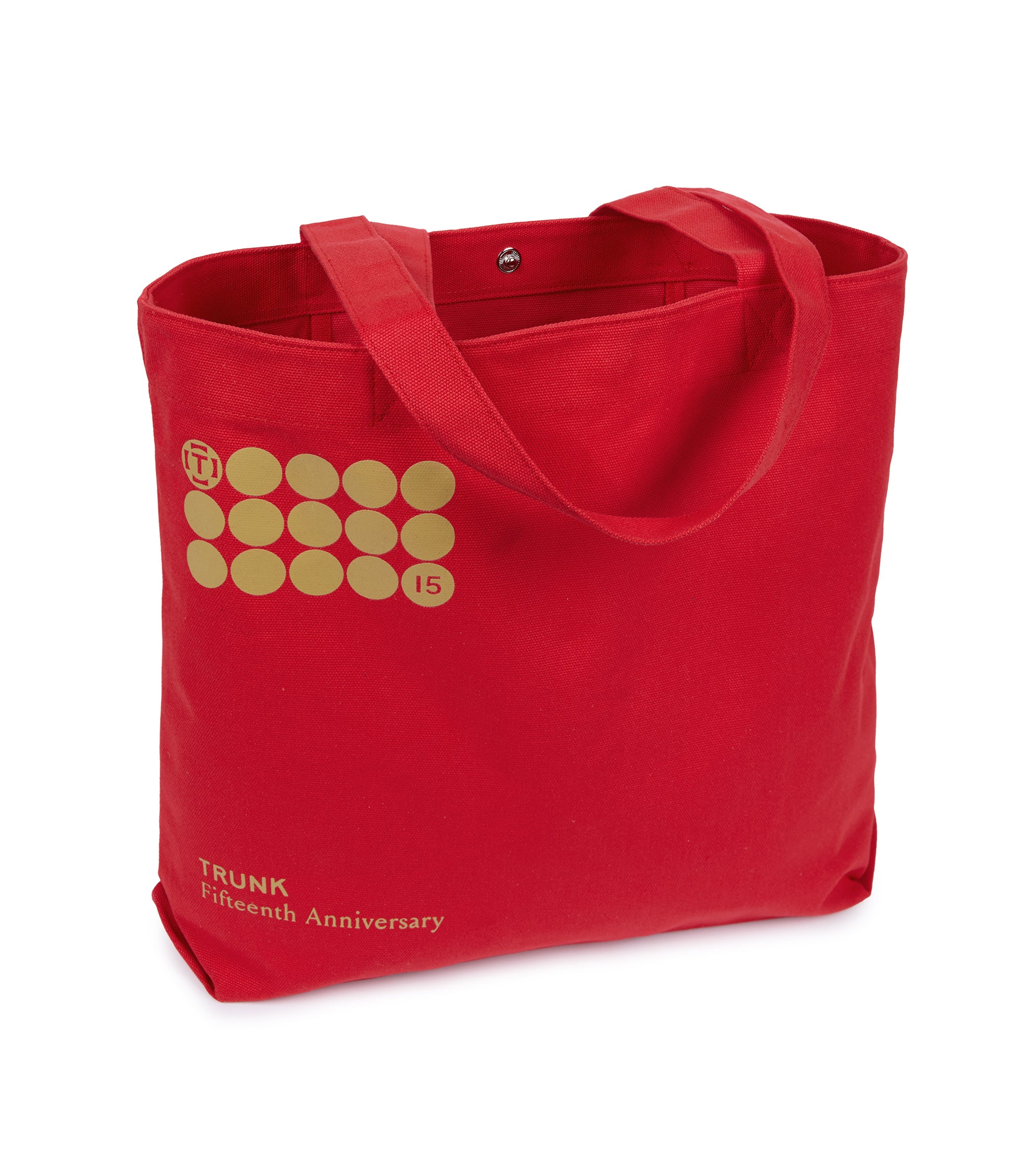 Trunk 15th Anniversary Cotton Canvas Shopper: Bright Red