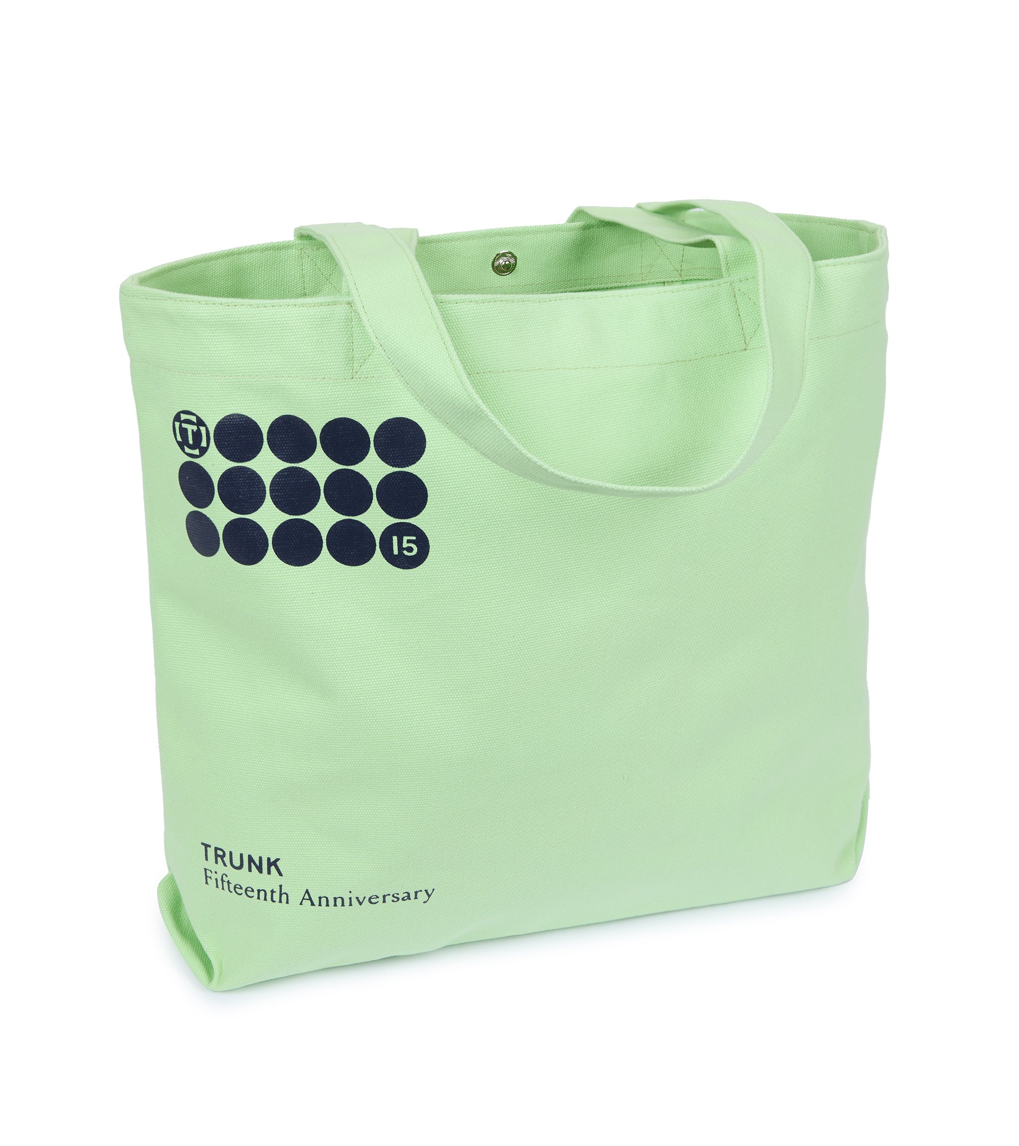 Trunk 15th Anniversary Cotton Canvas Shopper: Light Lime