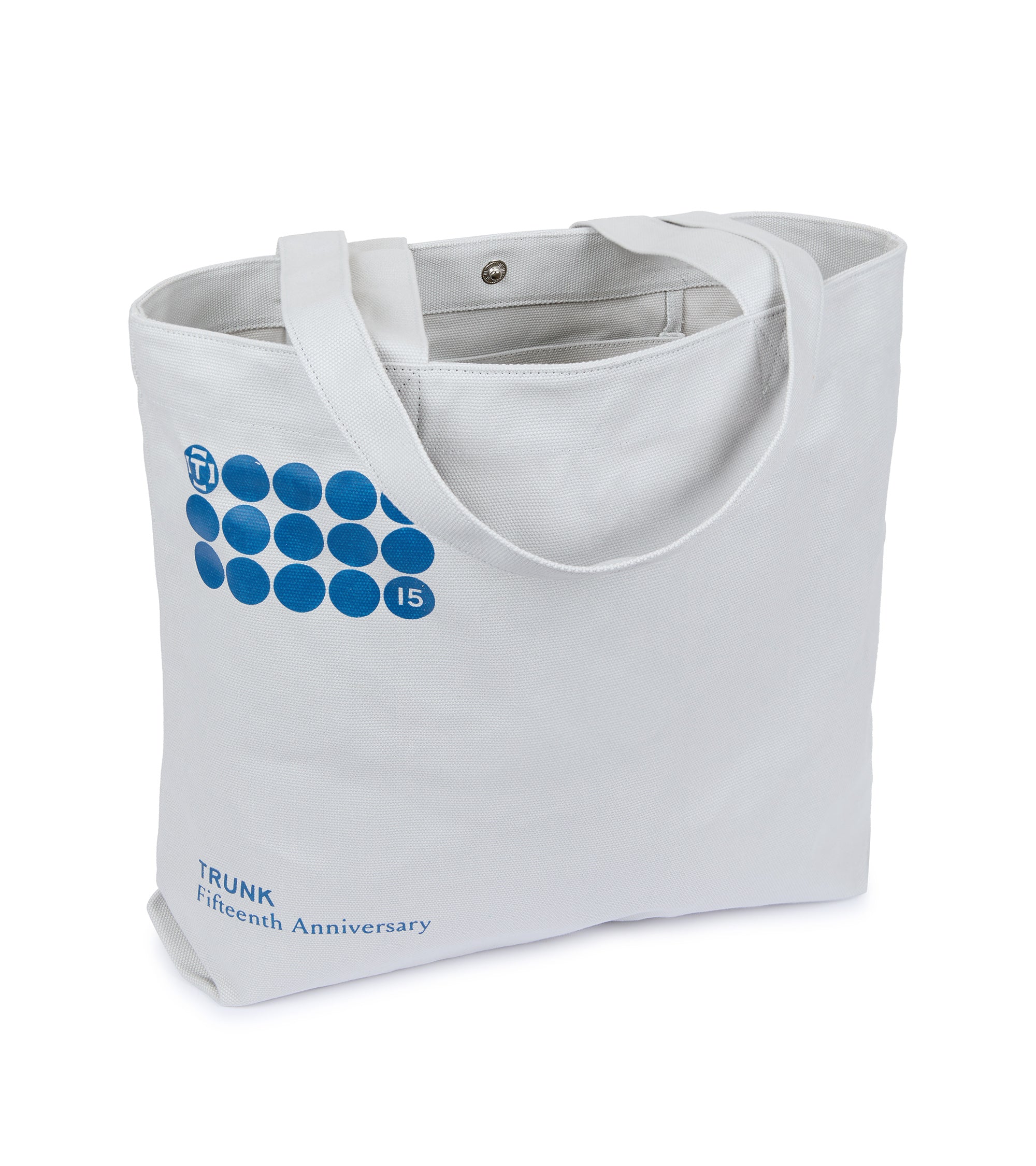 Trunk 15th Anniversary Cotton Canvas Shopper: Light Grey