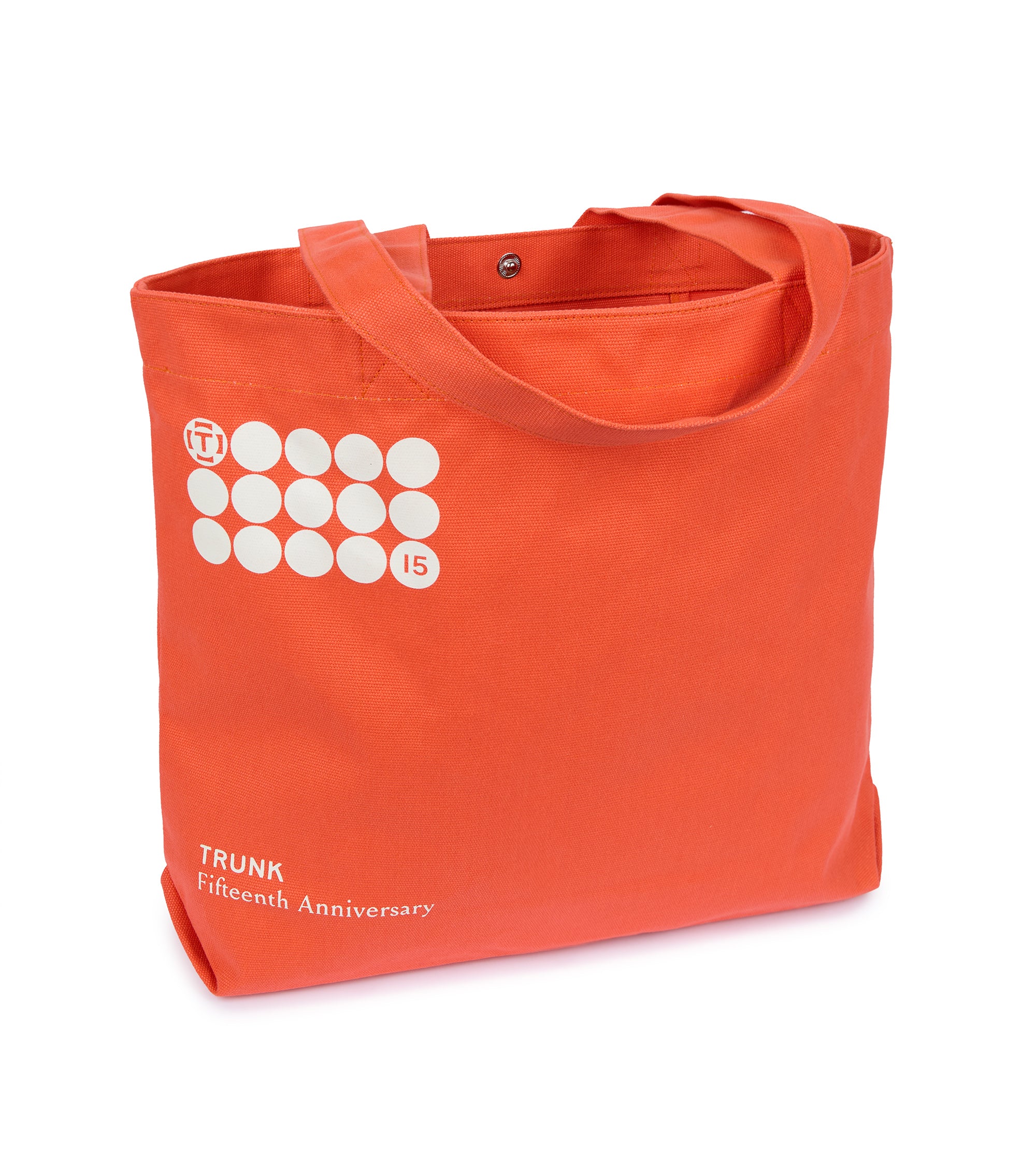 Trunk 15th Anniversary Cotton Canvas Shopper: Red Orange