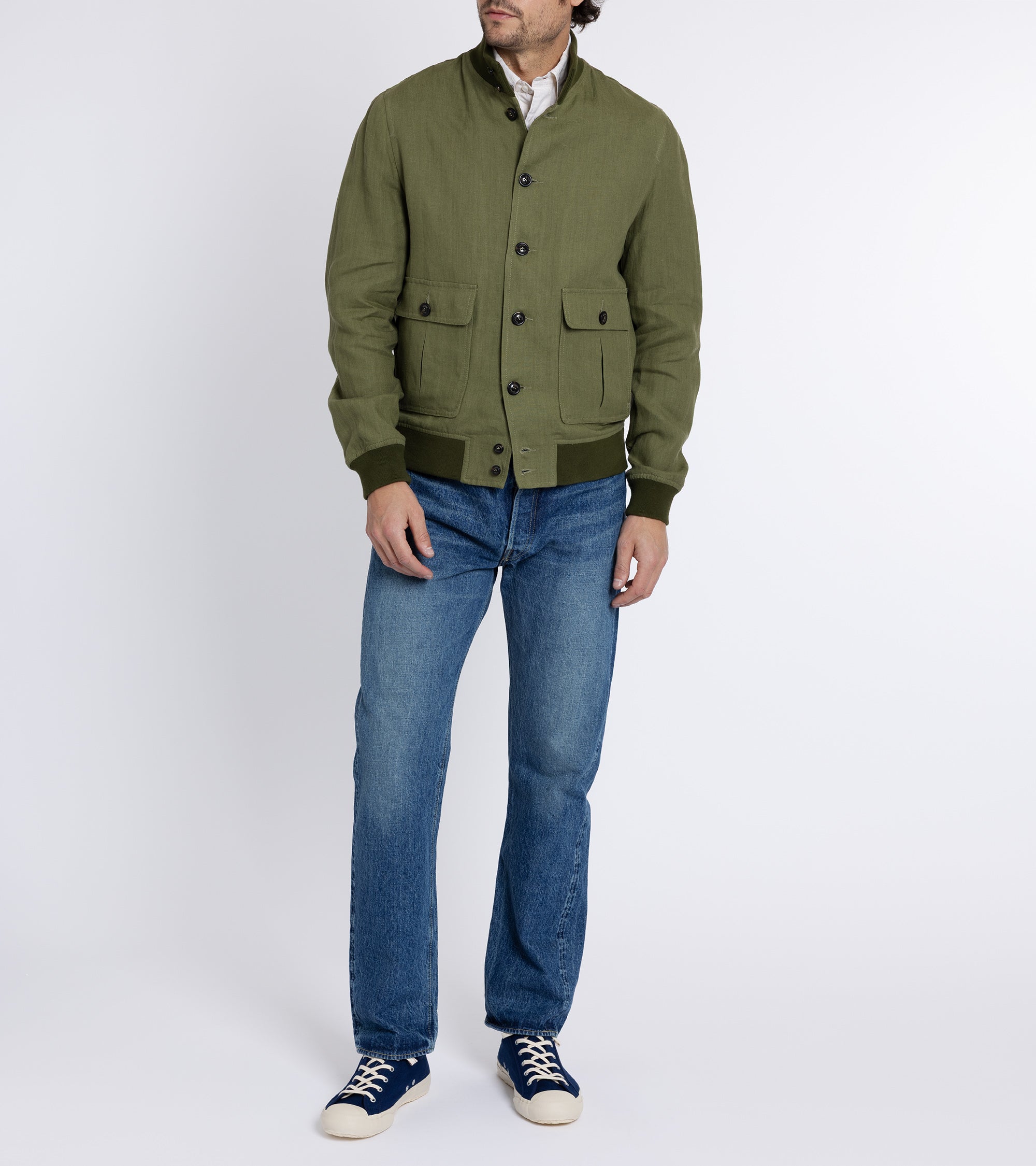 Valstar Valstarino Linen Jacket: Fatigue Green
