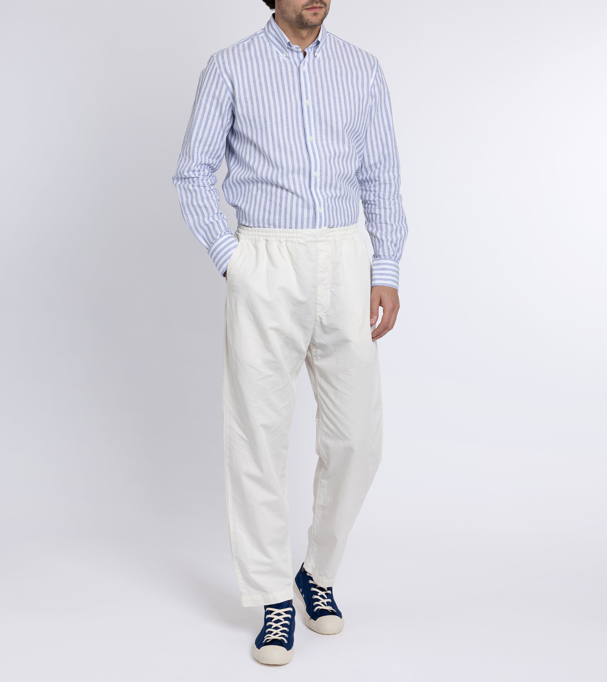 A Kind of Guise Banasa Cotton Linen Trousers: Marshmallow