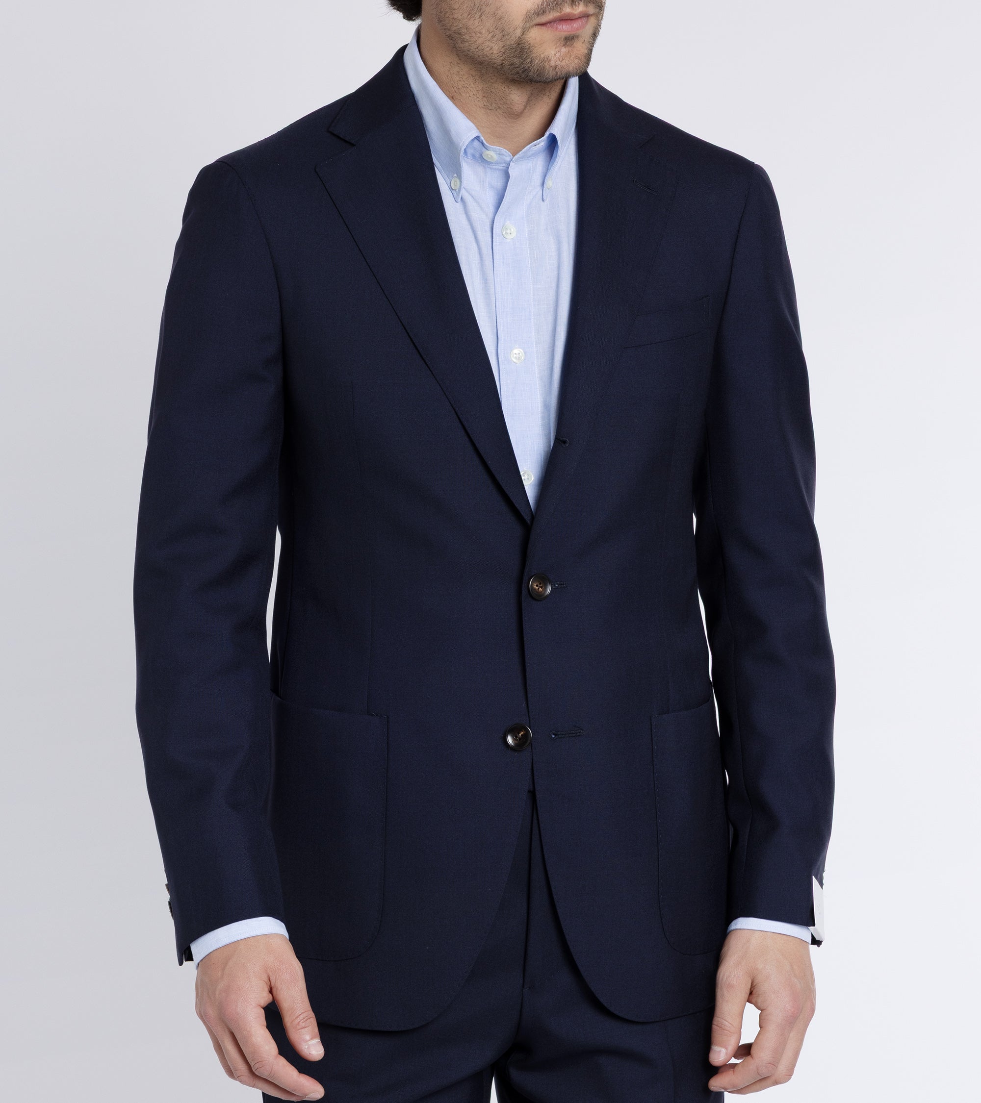 Trunk Walbrook Wool Fresco Suit Jacket: Navy