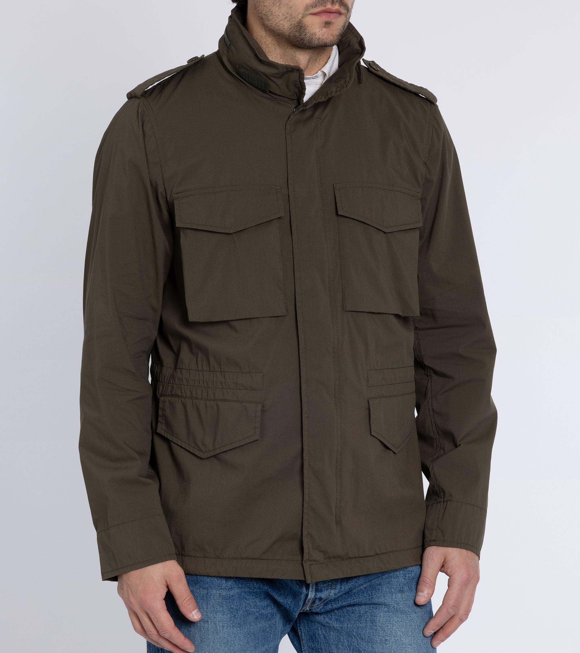 Aspesi Cotton Poplin Field Jacket: Military